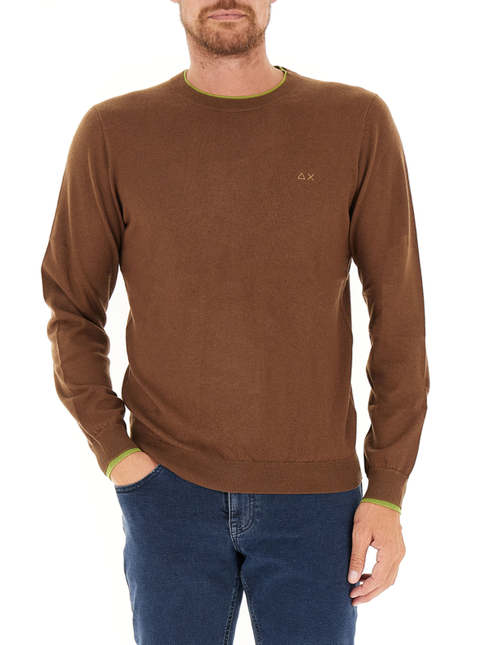 SUN68 Maglia misto lana MARRONE L