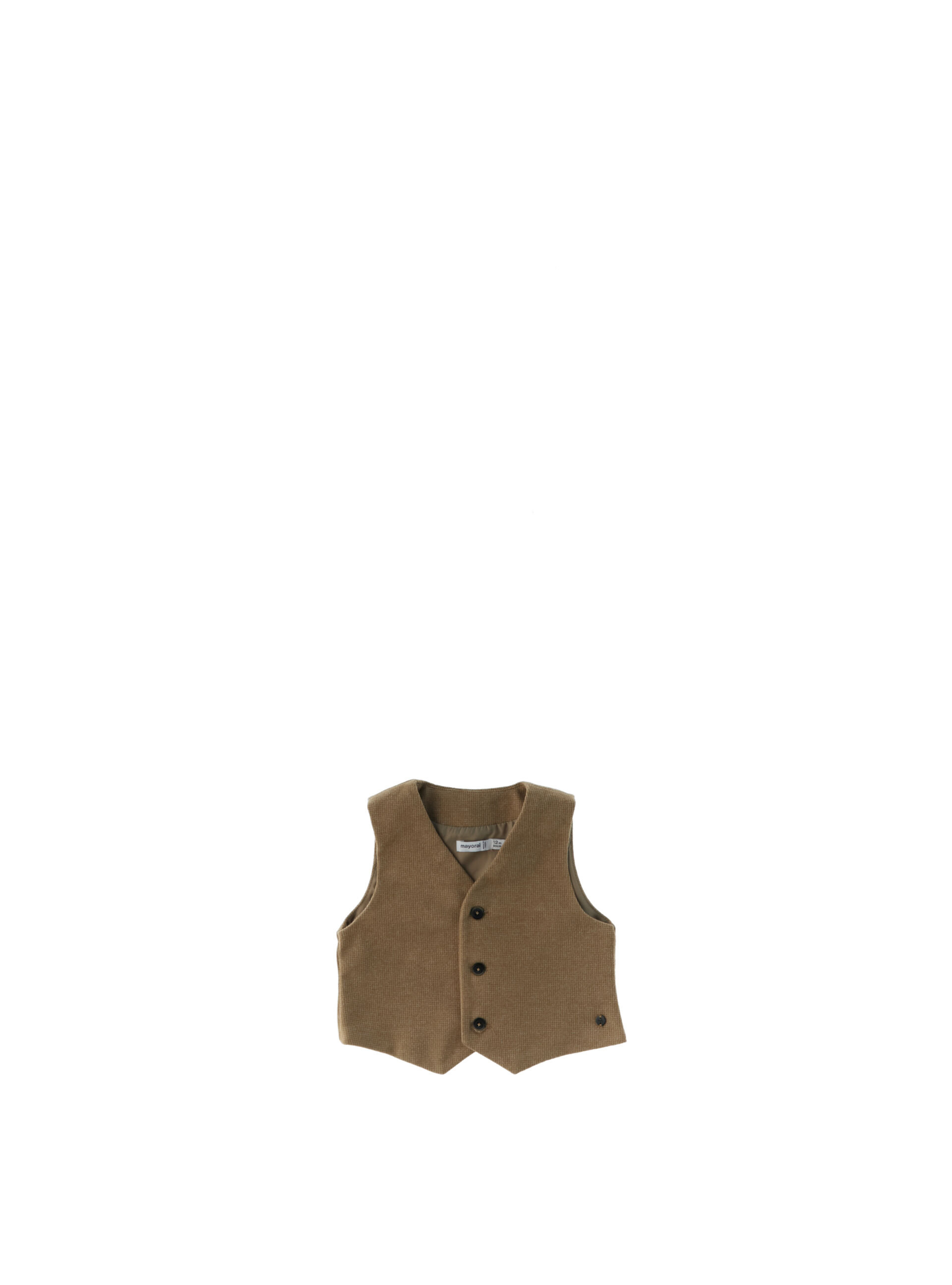 Gilet misto cotone MARRONE CHIARO