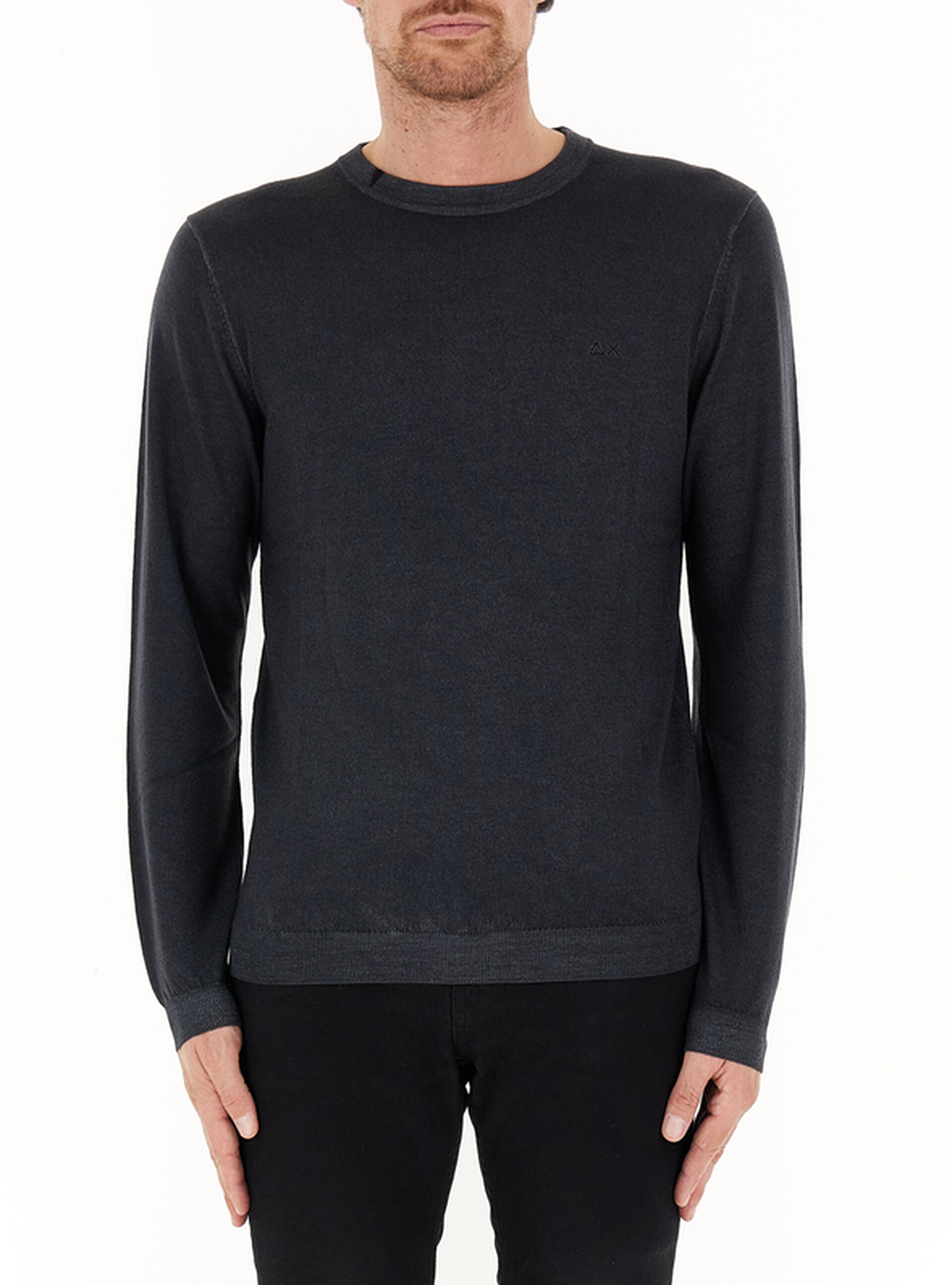 SUN68 Maglia in lana NERO
