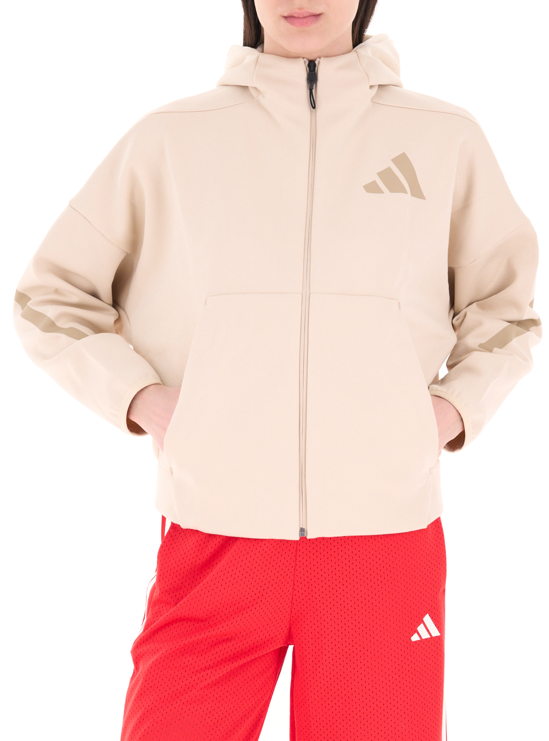 Adidas Felpa con cappuccio BEIGE
