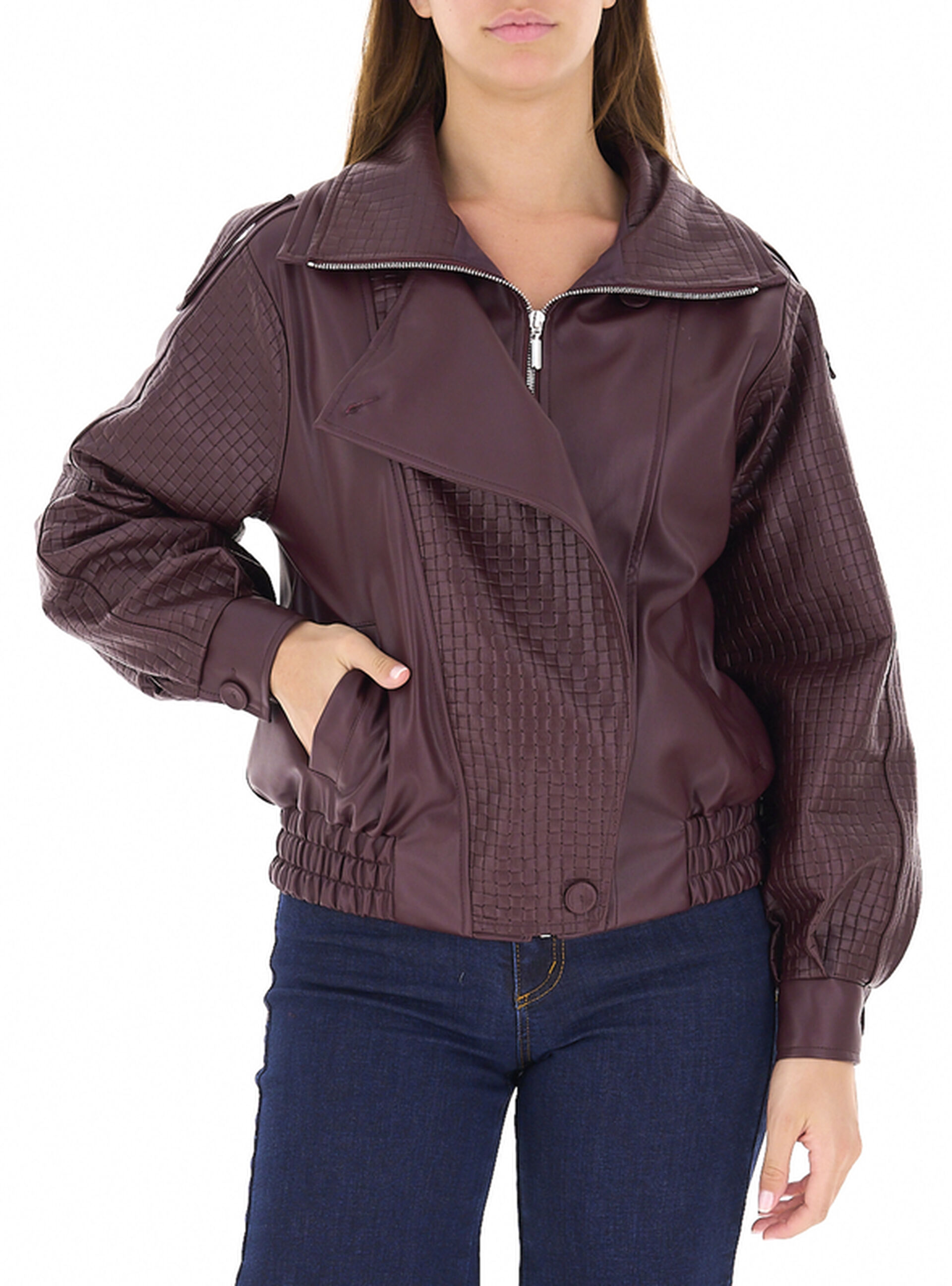 Giubbino bomber similpelle BORDEAUX S