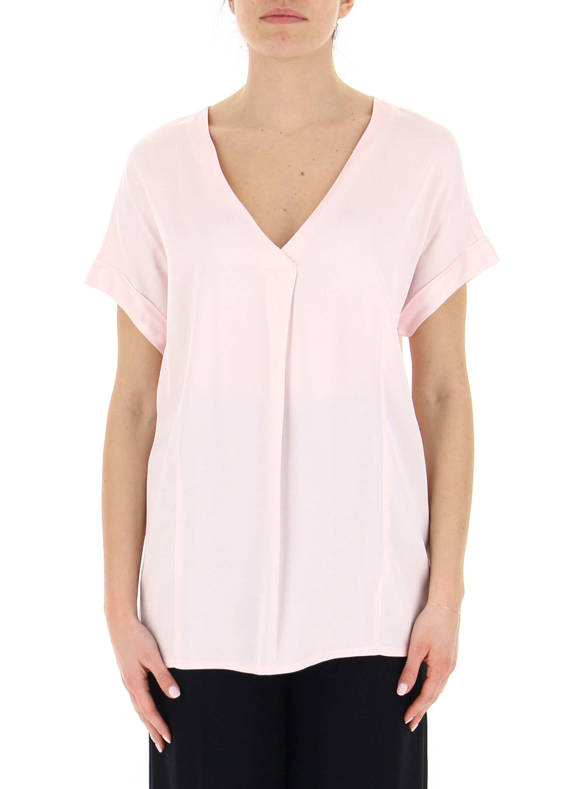FRACOMINA Blusa maniche corte ROSA