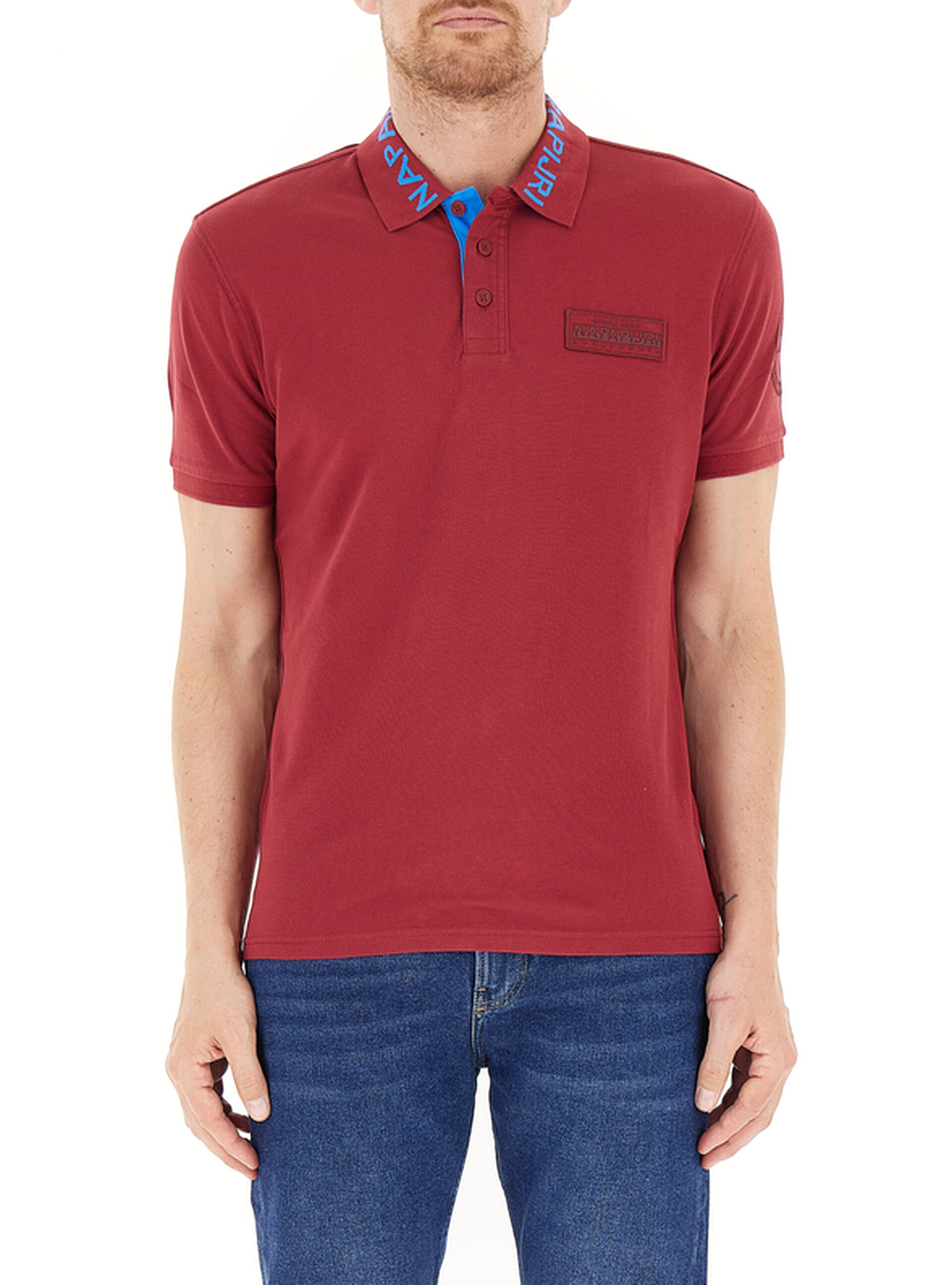 Napapijri Polo in cotone BORDEAUX