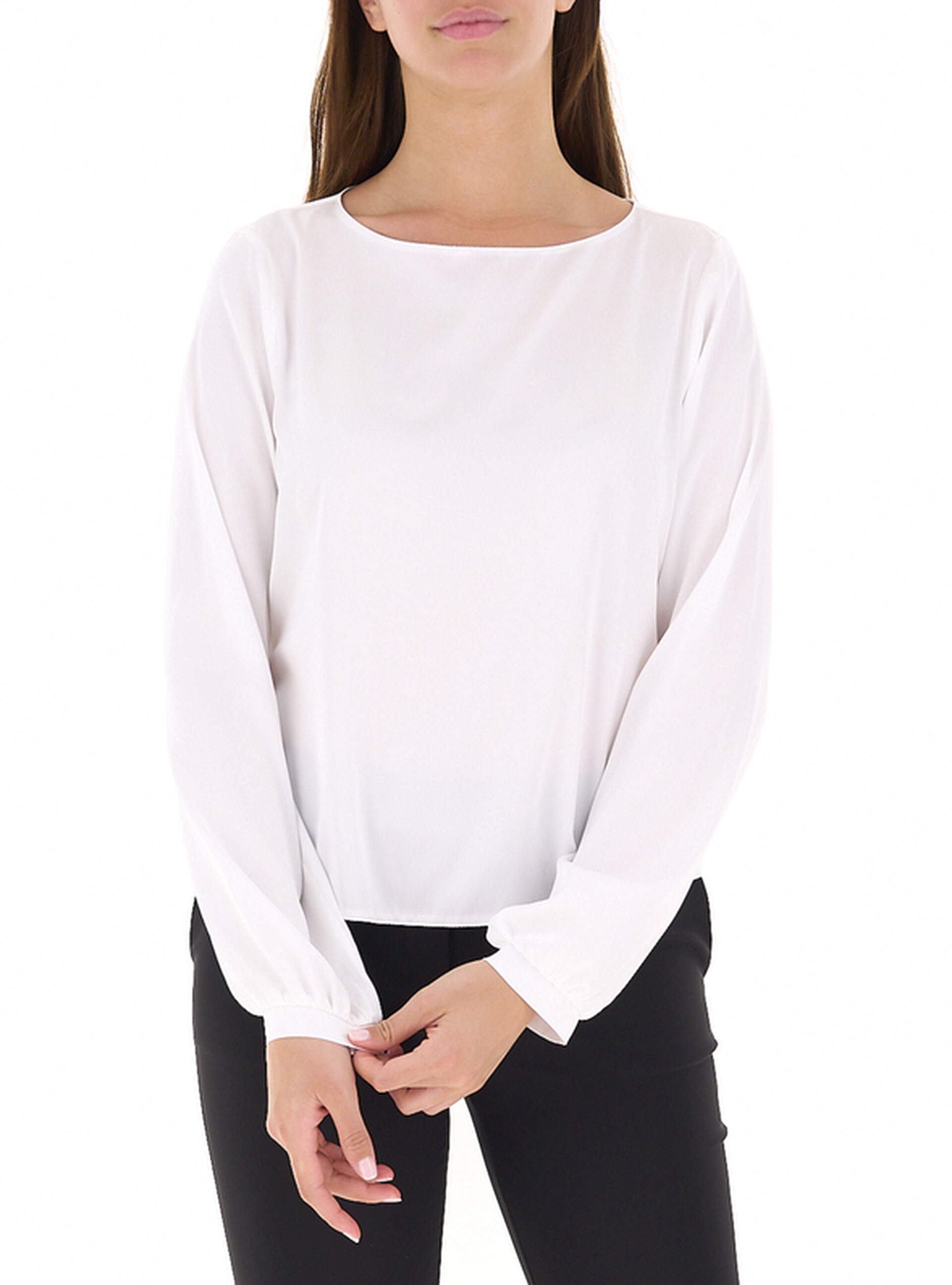 Blusa in satin BIANCO S