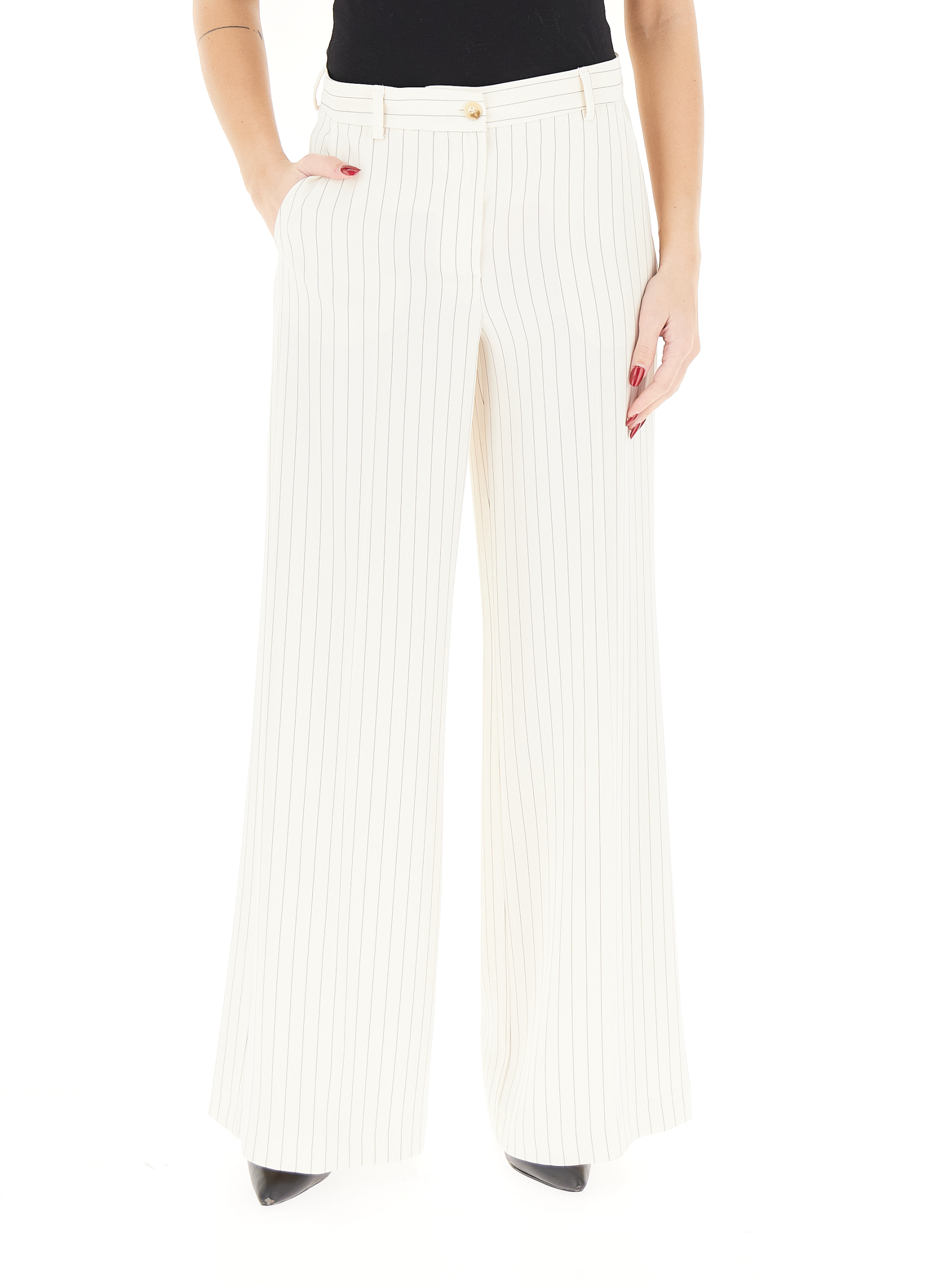 Pantalone gamba dritta AVORIO