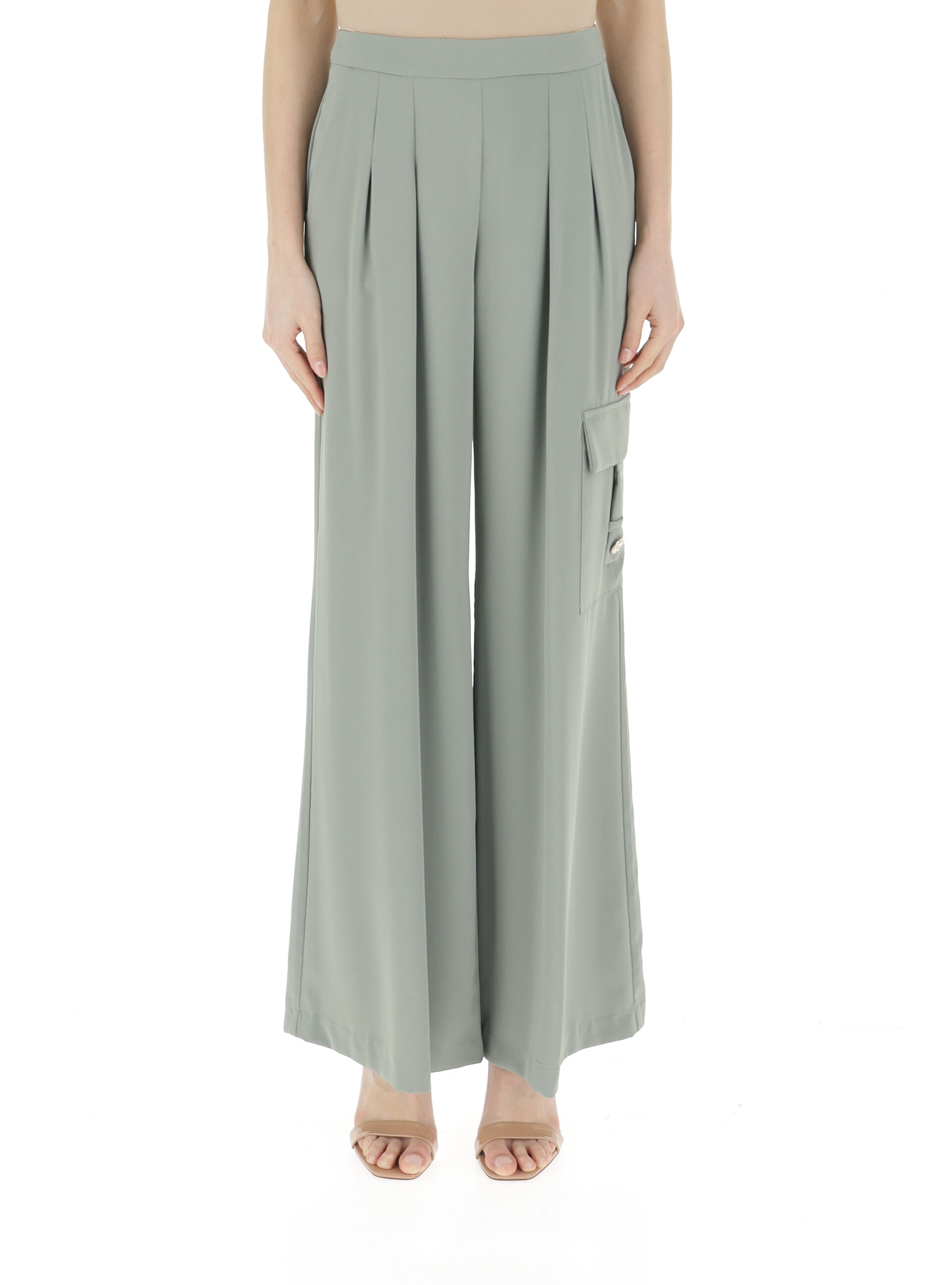 Pantalone con pinces VERDE