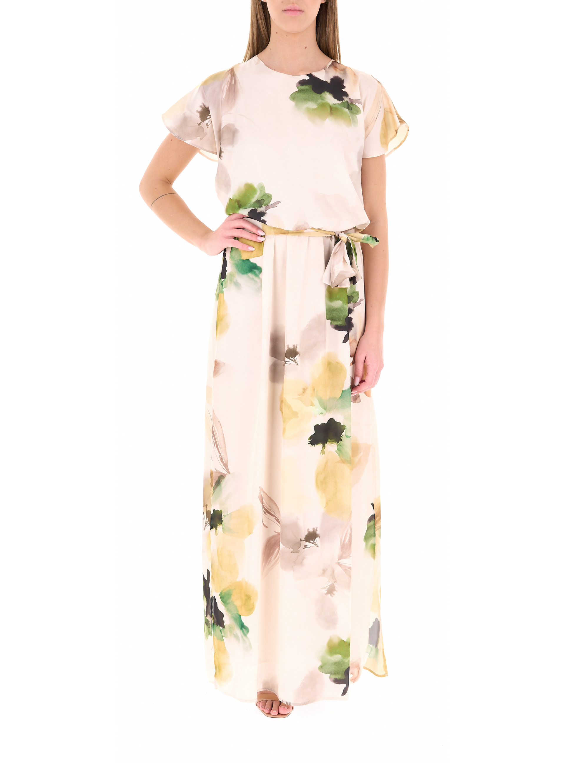 Abito in satin CHAMPAGNE 46