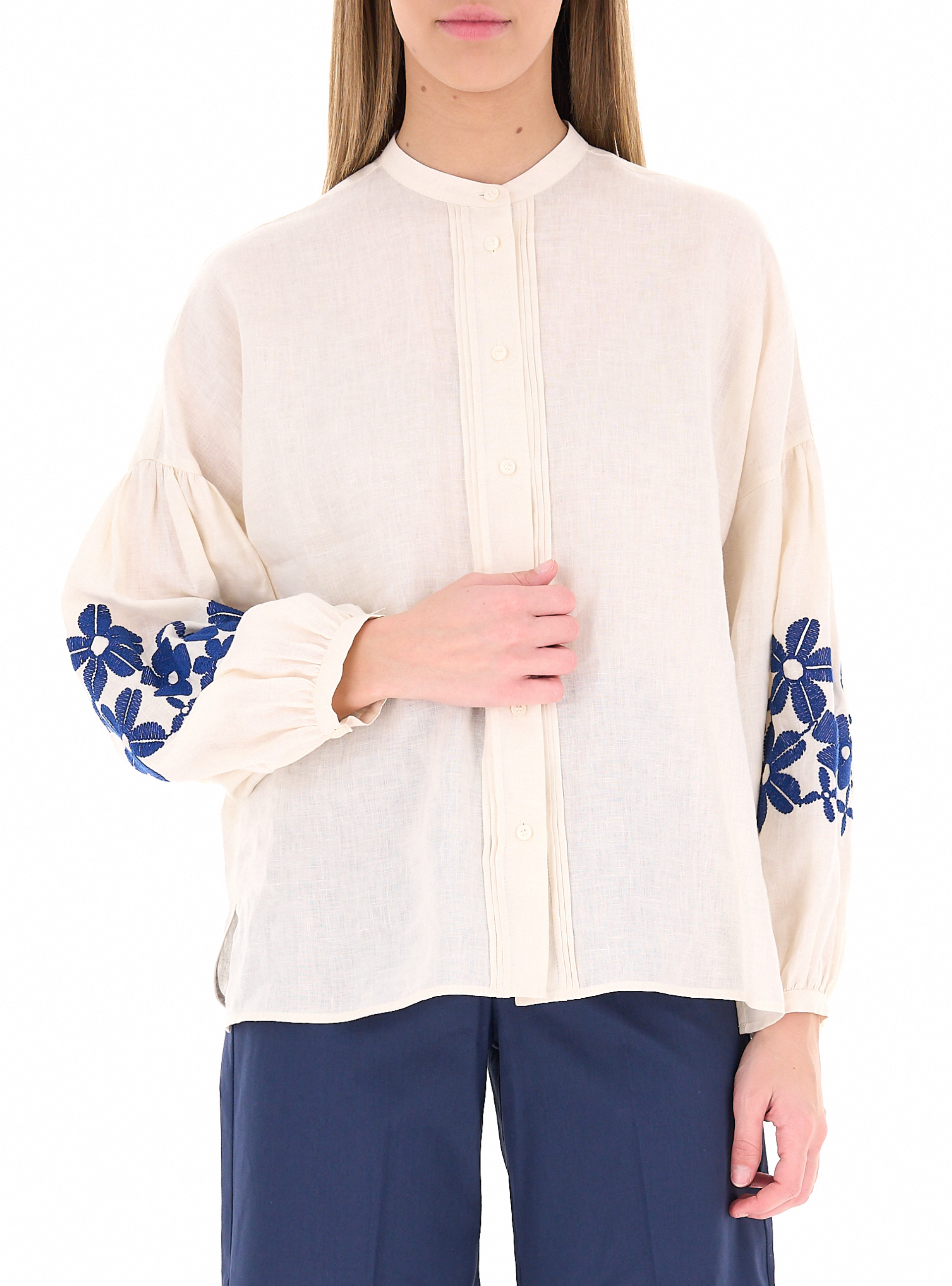 Camicia in lino BURRO 42