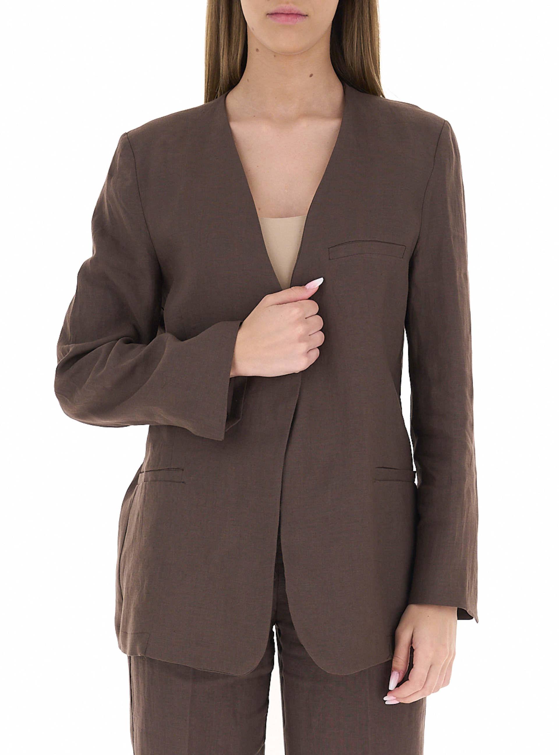 Blazer in lino TESTA DI MORO