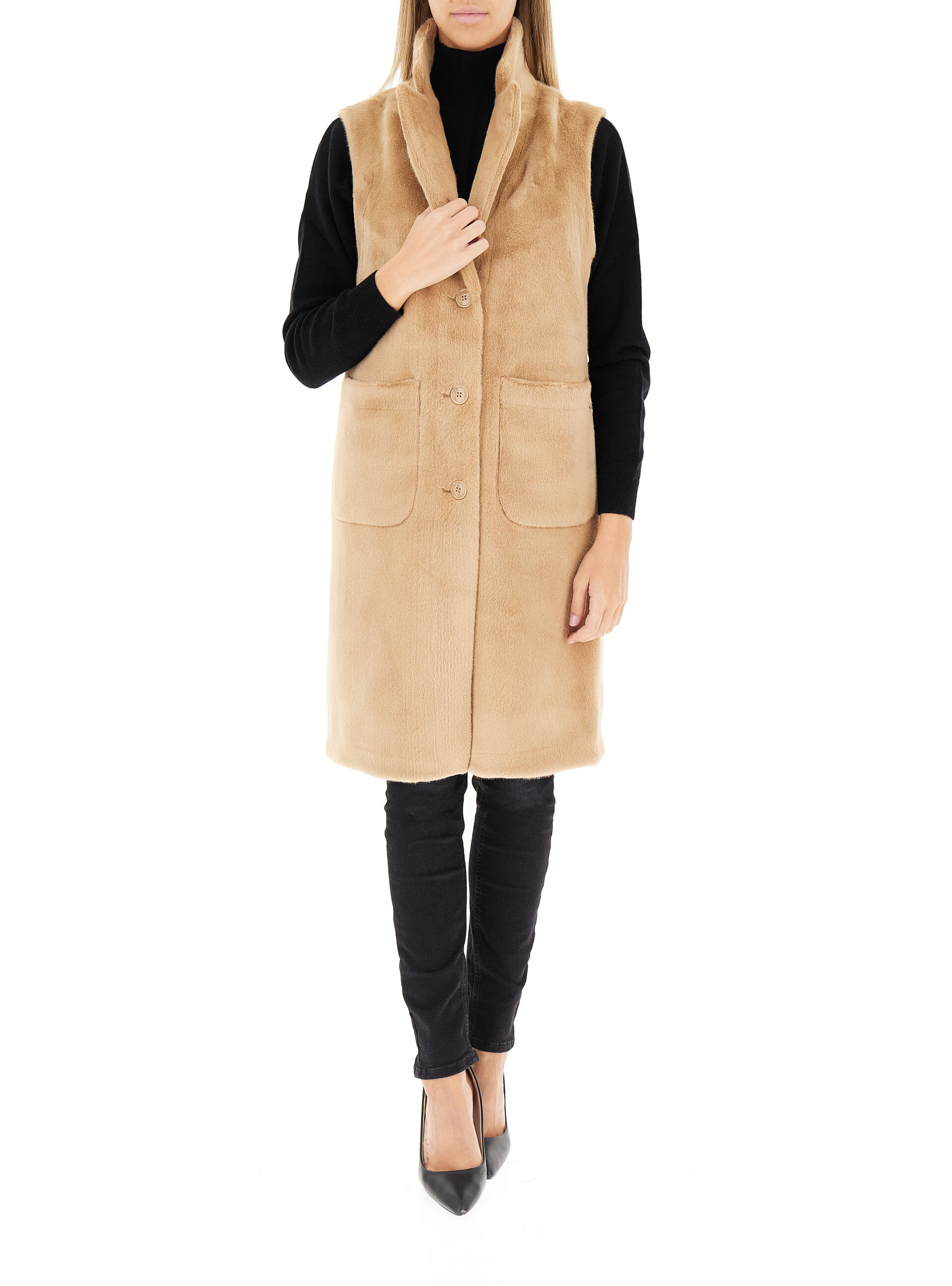 Gilet in finta pelliccia CAMMELLO S
