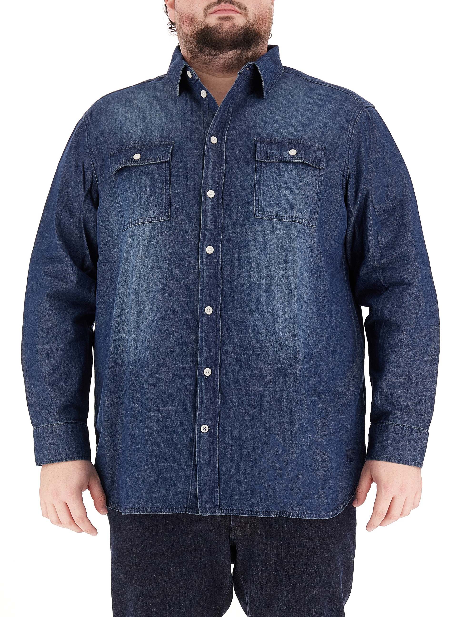 JP 1880 Camicia in jeans BLU 3XL