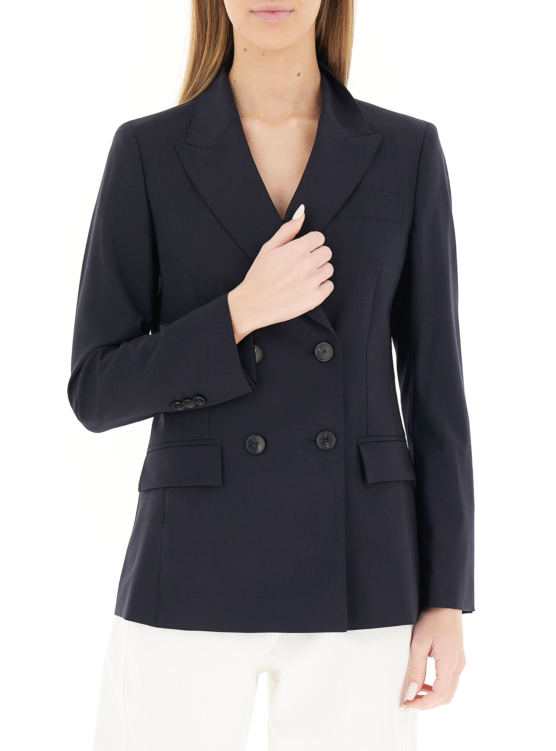 Blazer lana vergine BLU SCURO 44