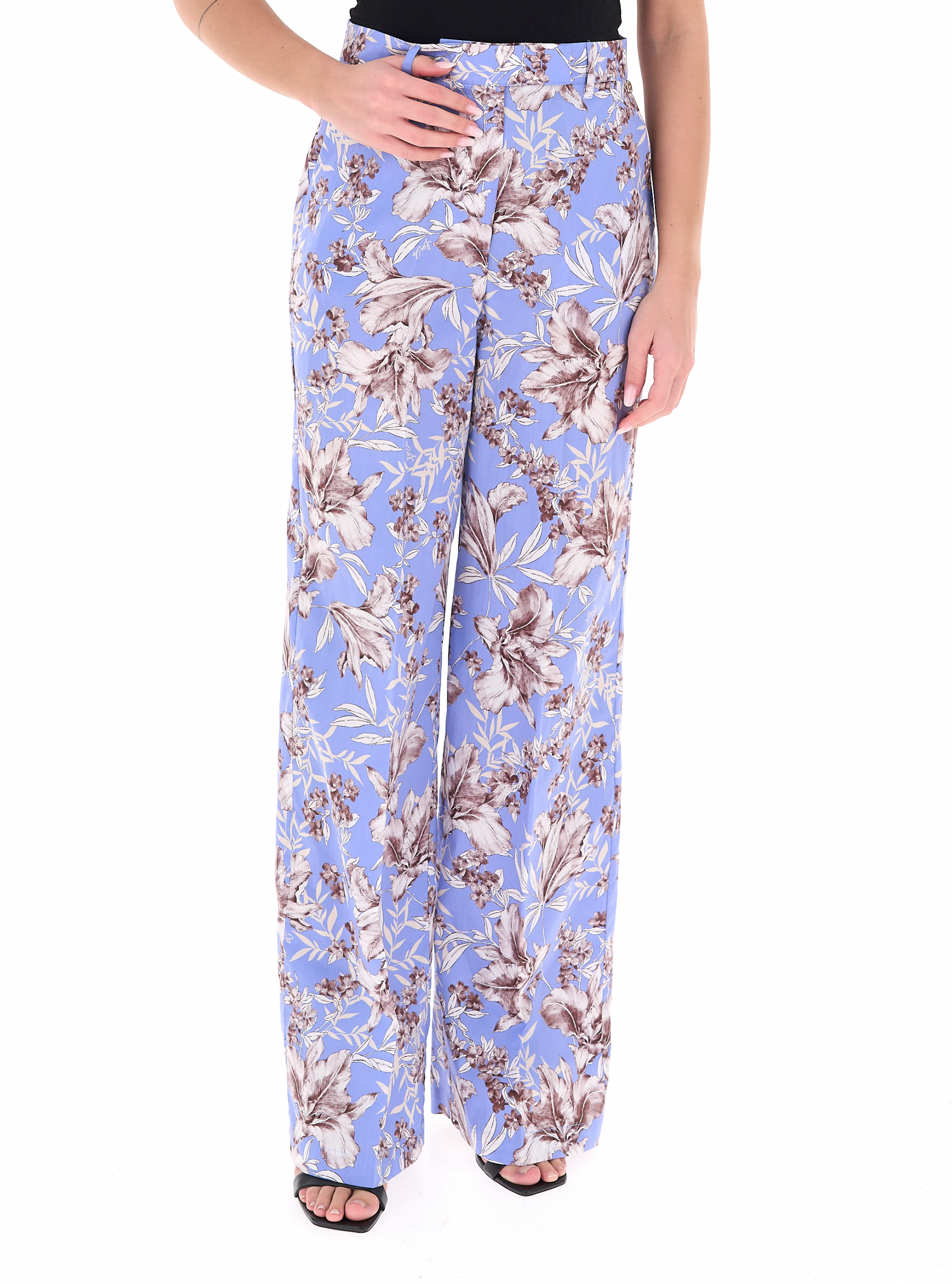 Pantalone in cotone LIU JEANS CELESTE