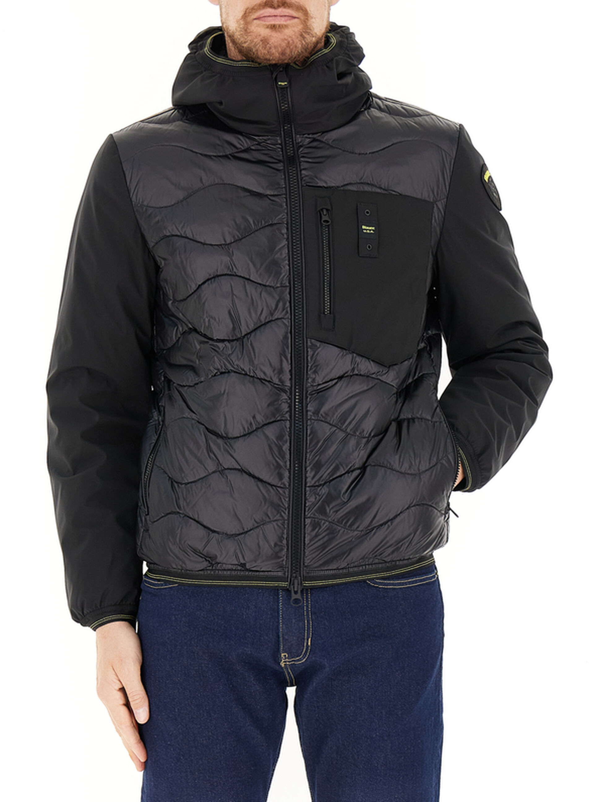 Blauer Piumino con cappuccio NERO