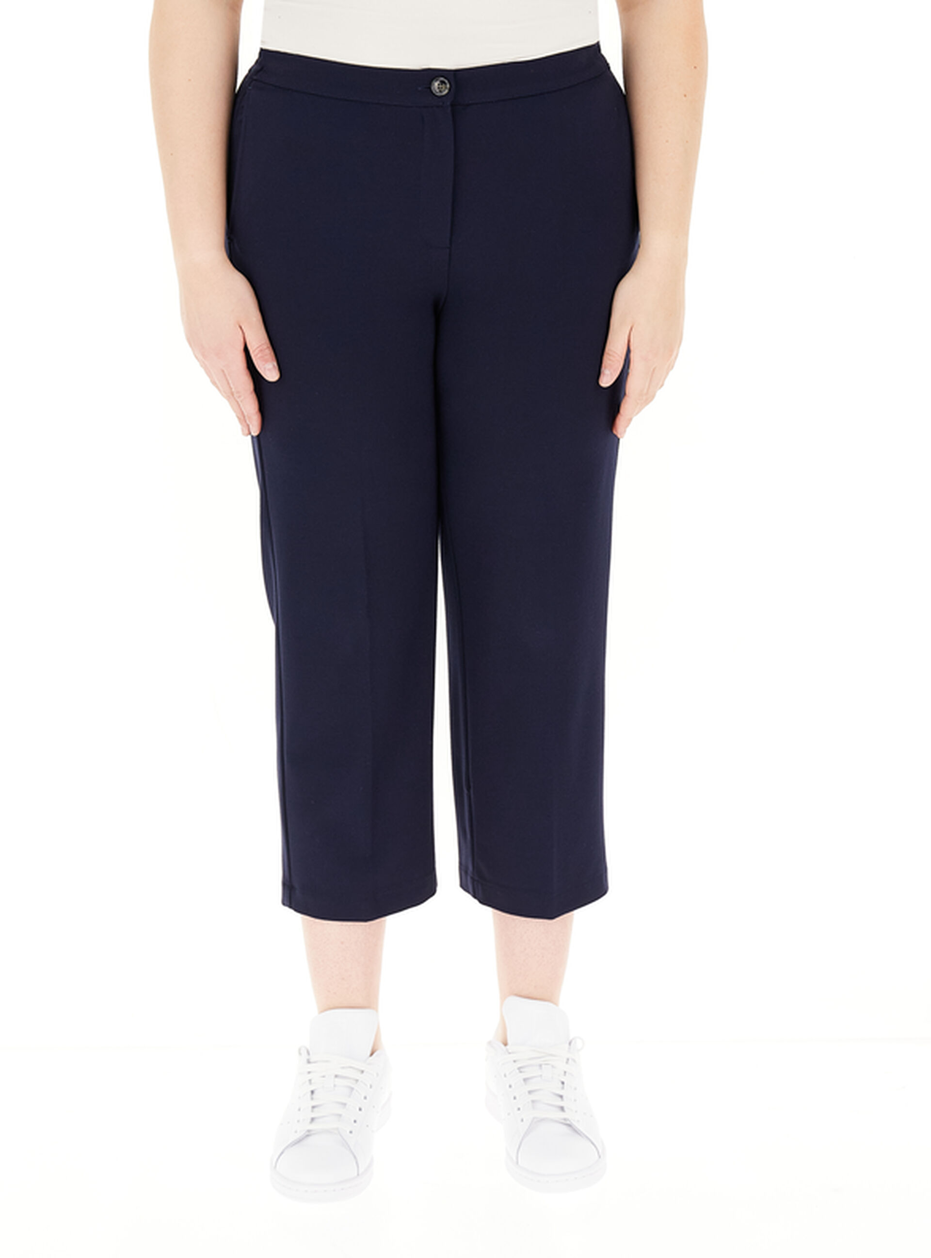 Pantaloni misto viscosa BLU NAVY S