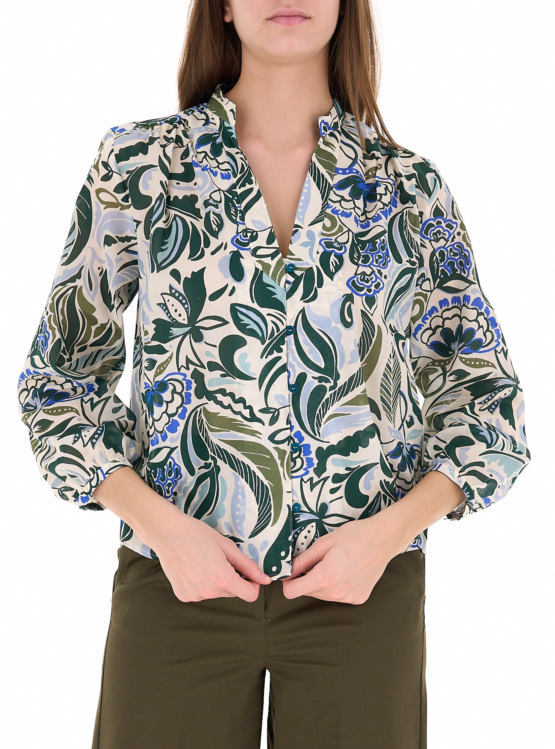 I BLUES Camicia in cotone VERDE 38