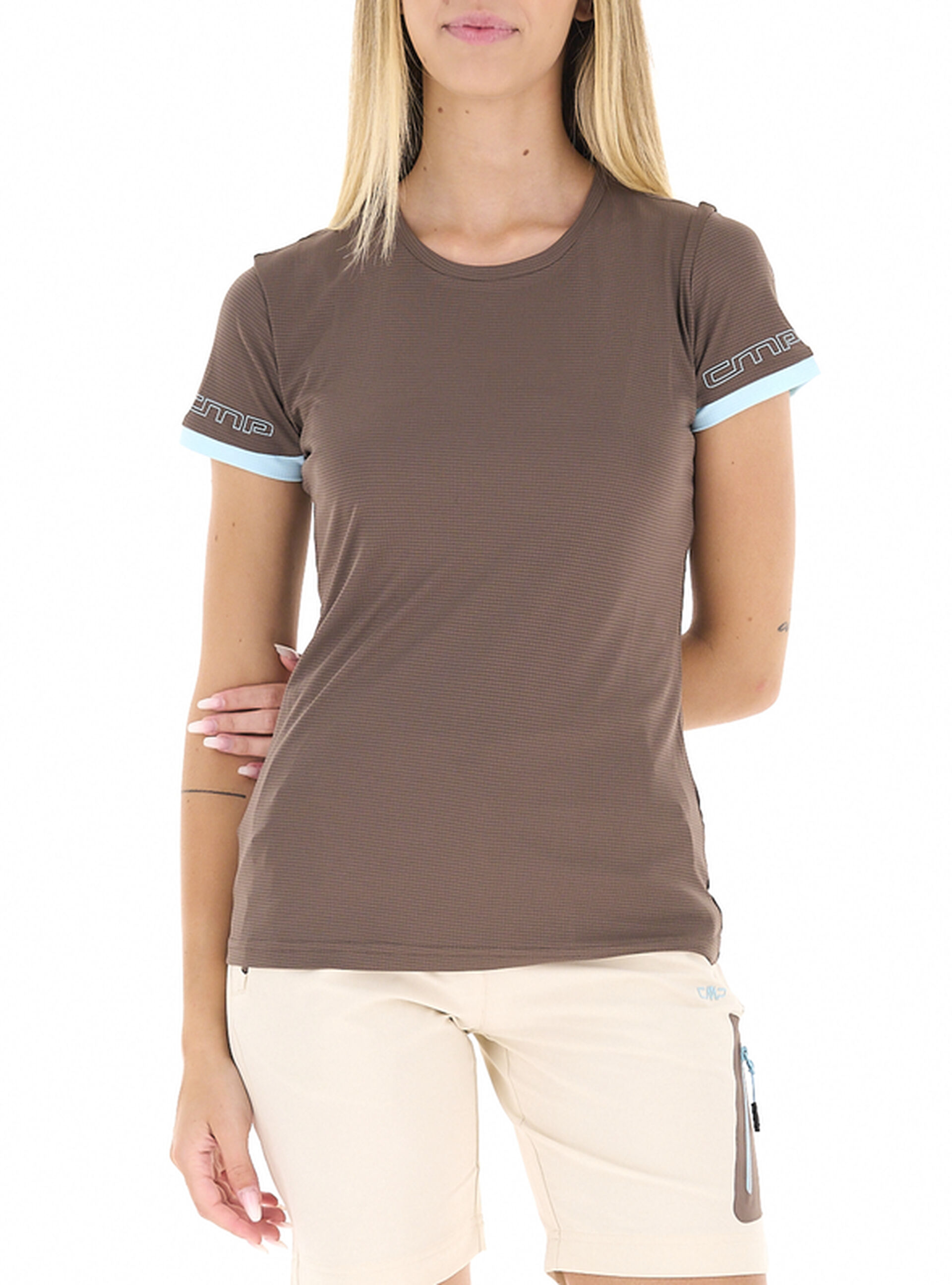 T-shirt tessuto tecnico MARRONE 42