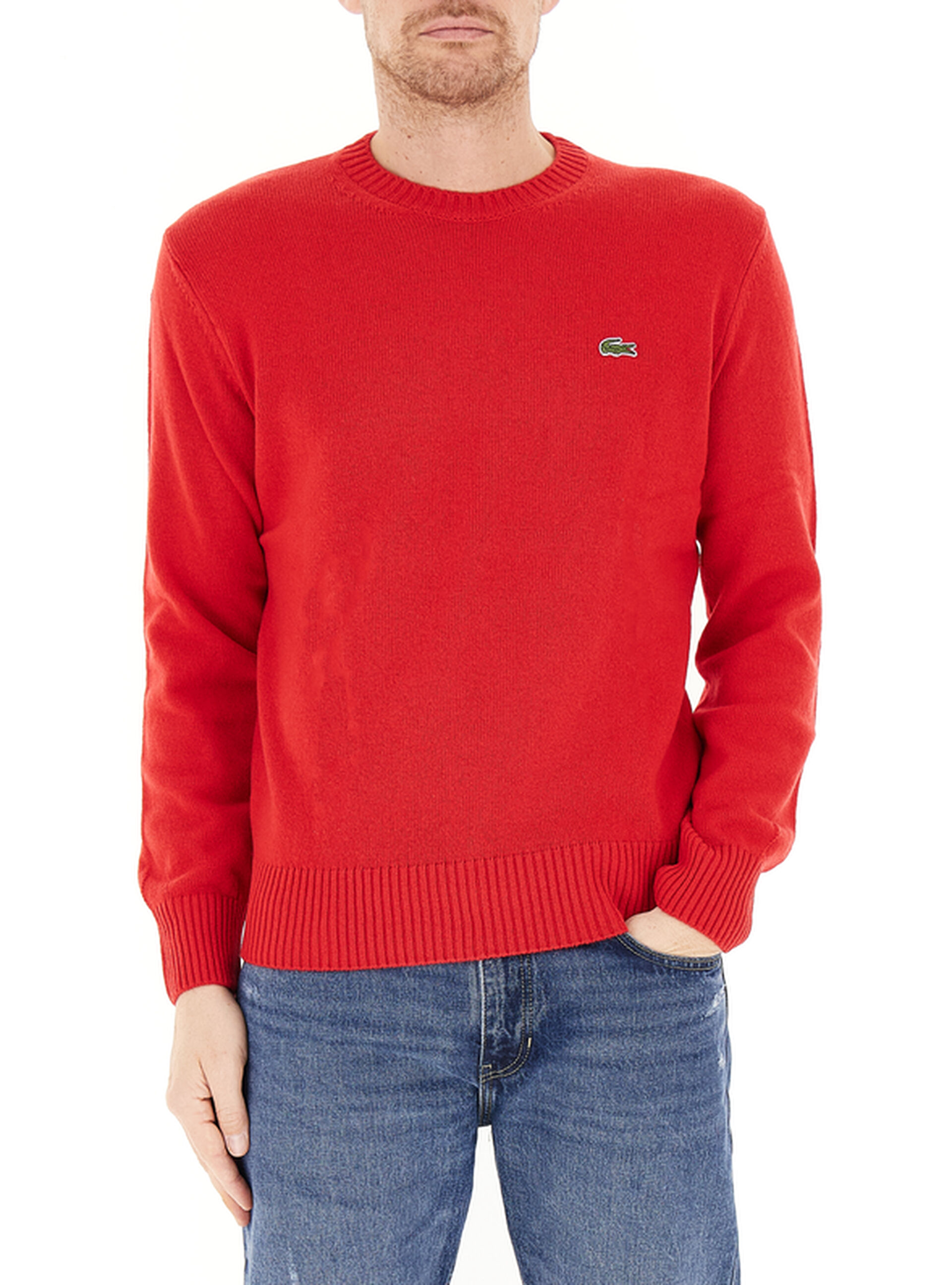 Lacoste Maglione girocollo ROSSO