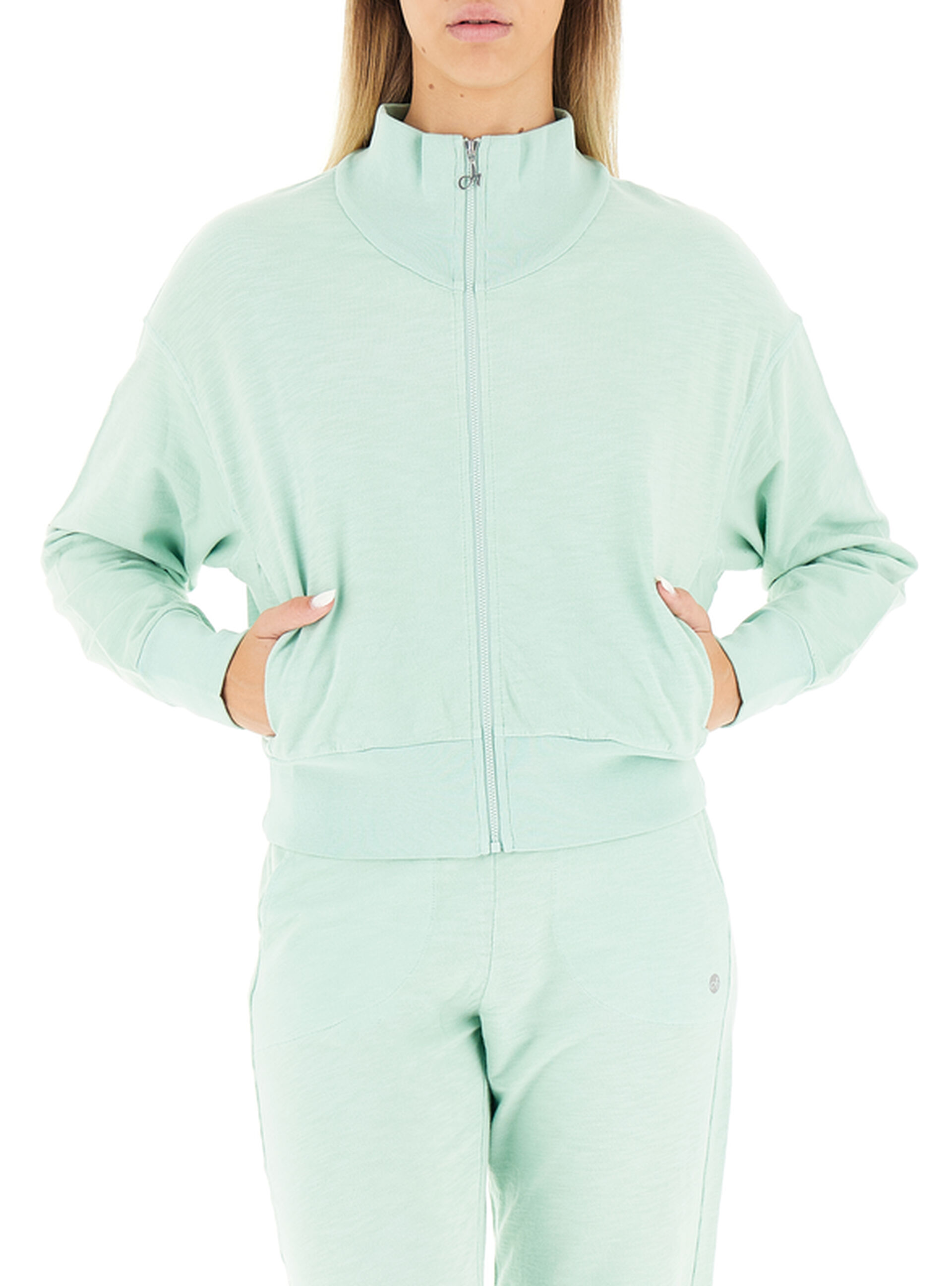 DEHA Felpa in cotone VERDE MENTA L