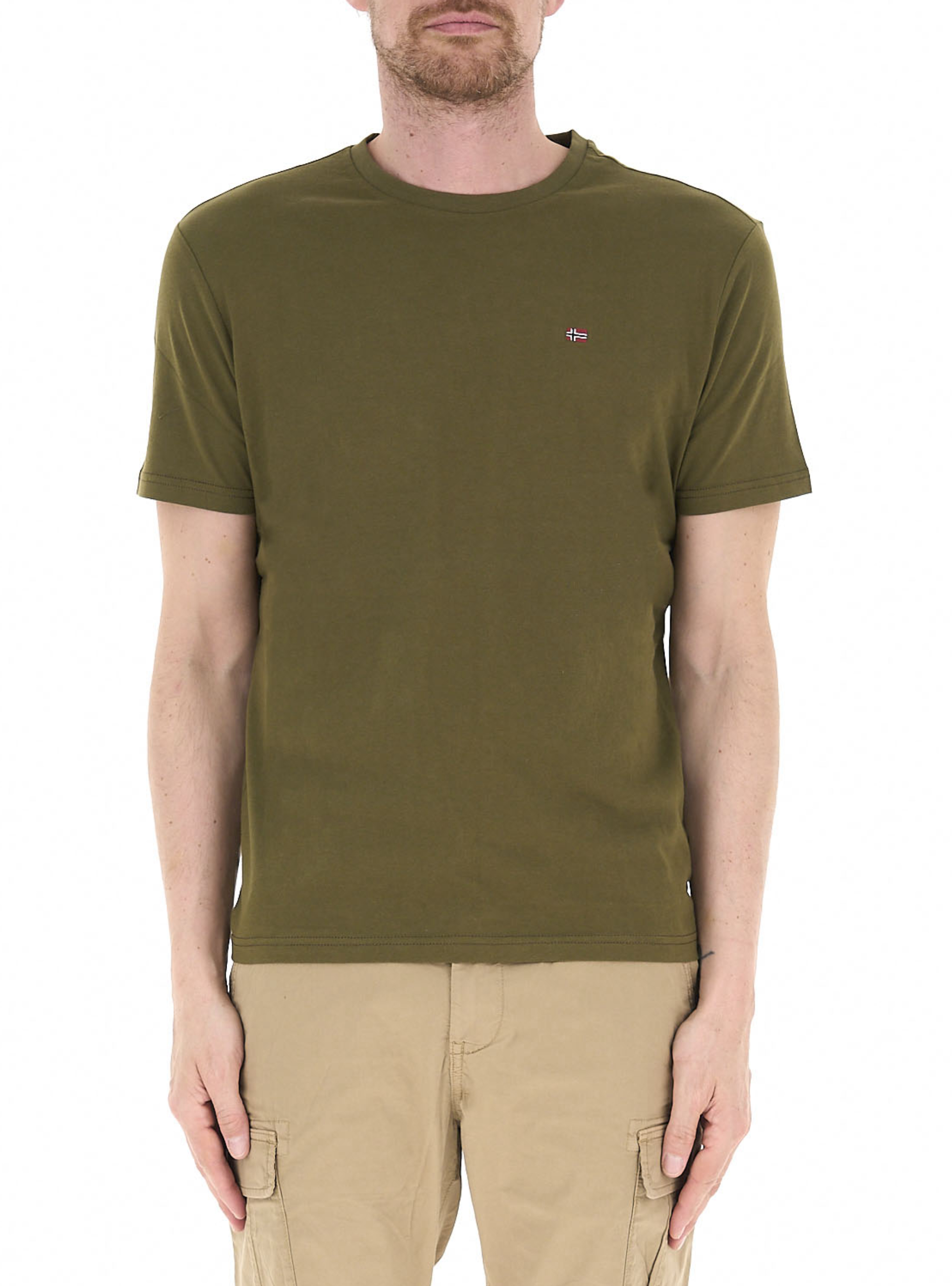 T-shirt girocollo VERDE OLIVA