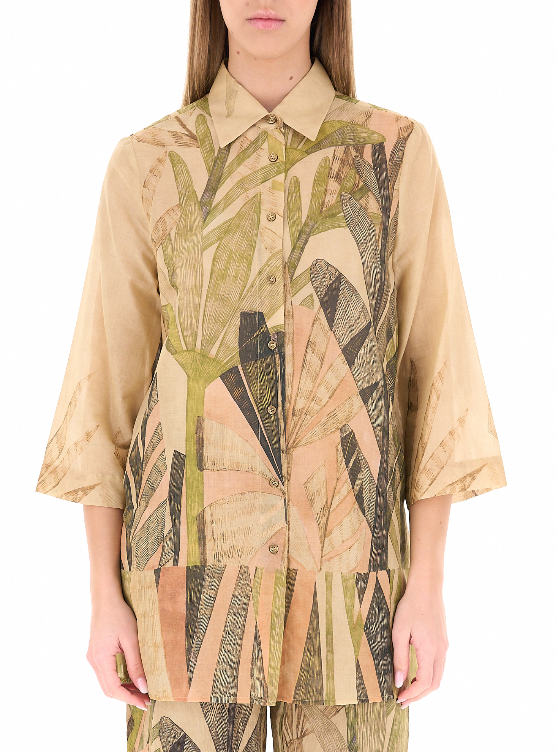 DIANA GALLESI Maxi camicia BEIGE