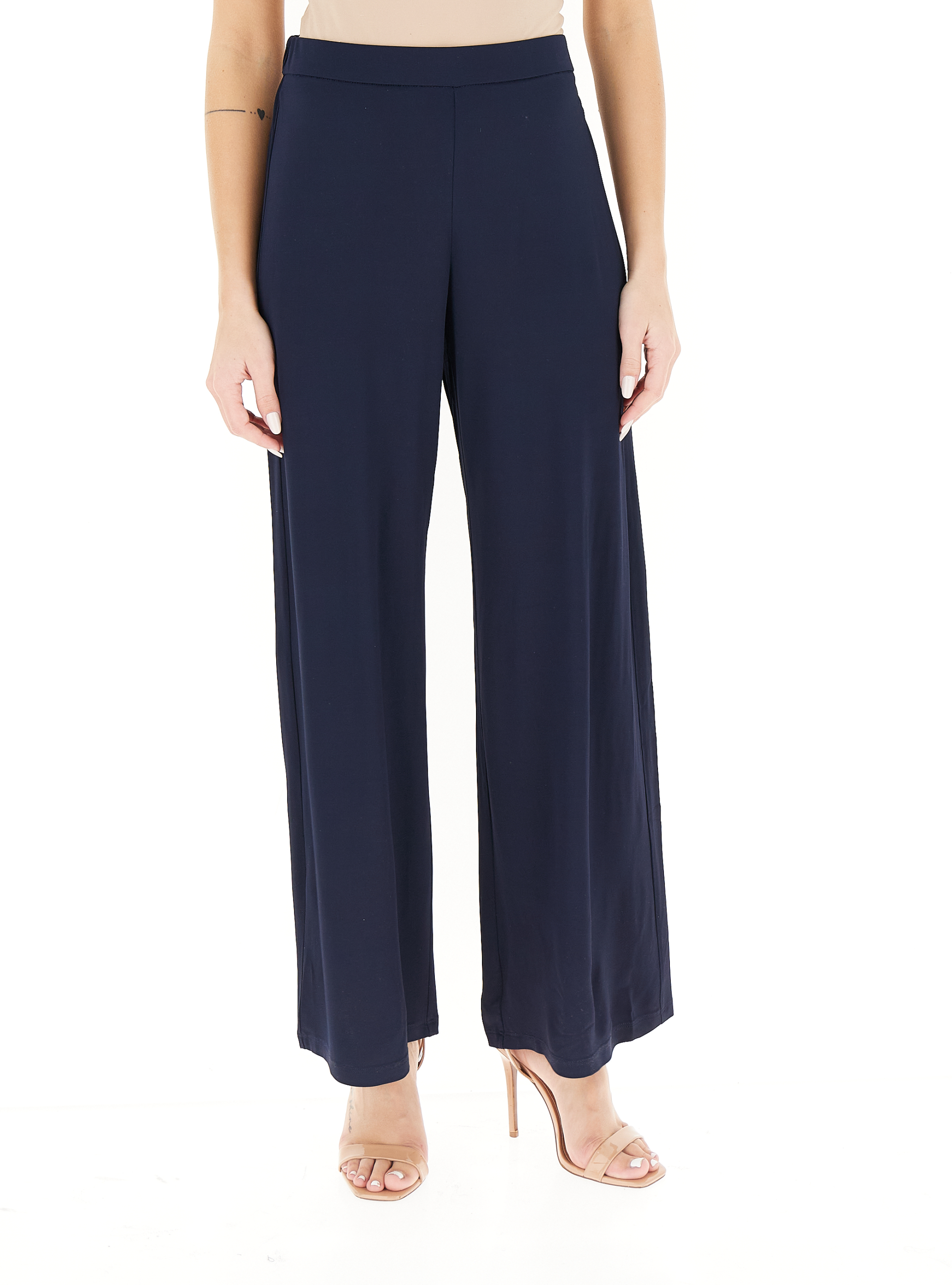Pantalone wide leg BLU NAVY 42