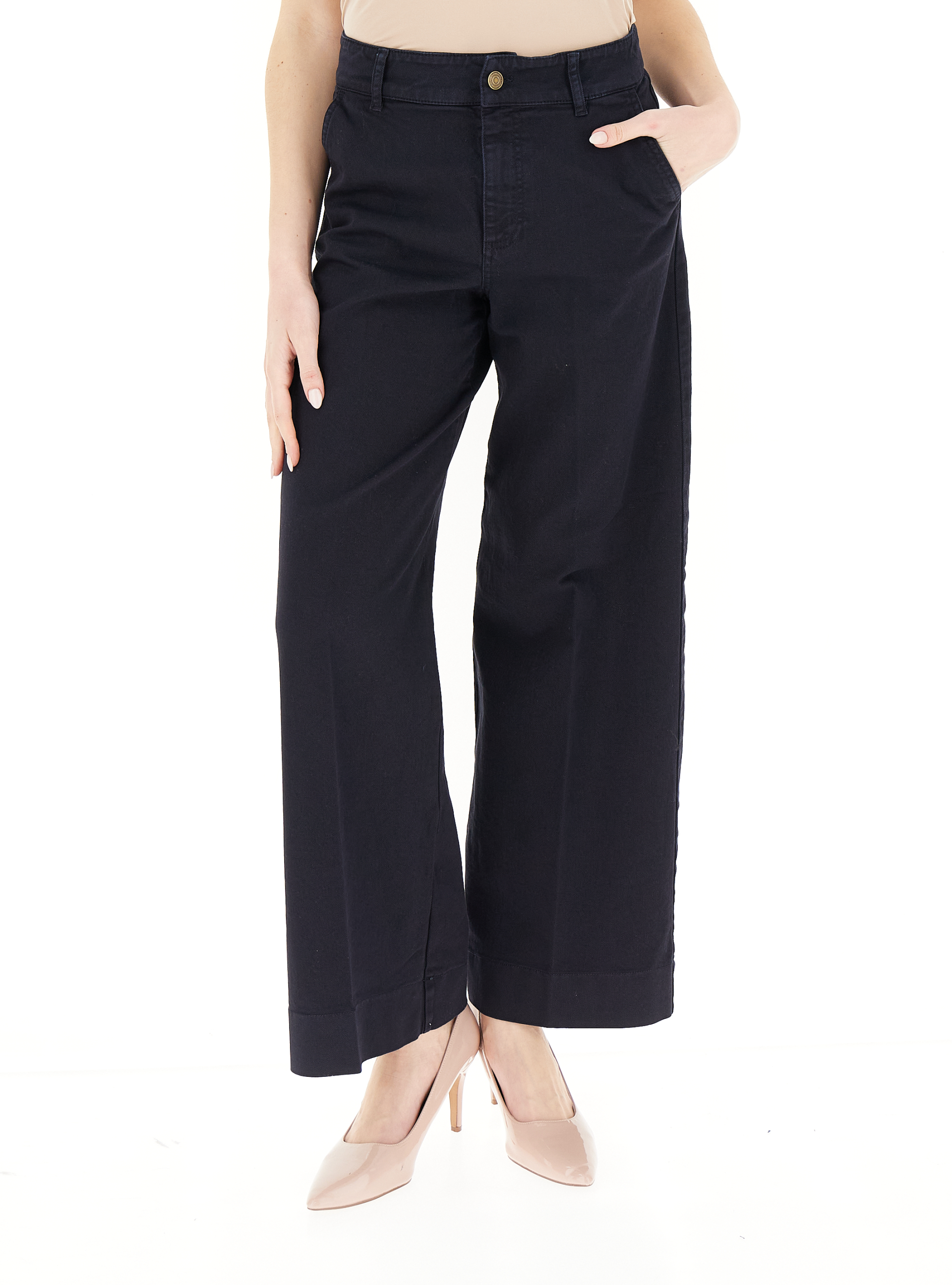 Pantalone in twill BLU NOTTE