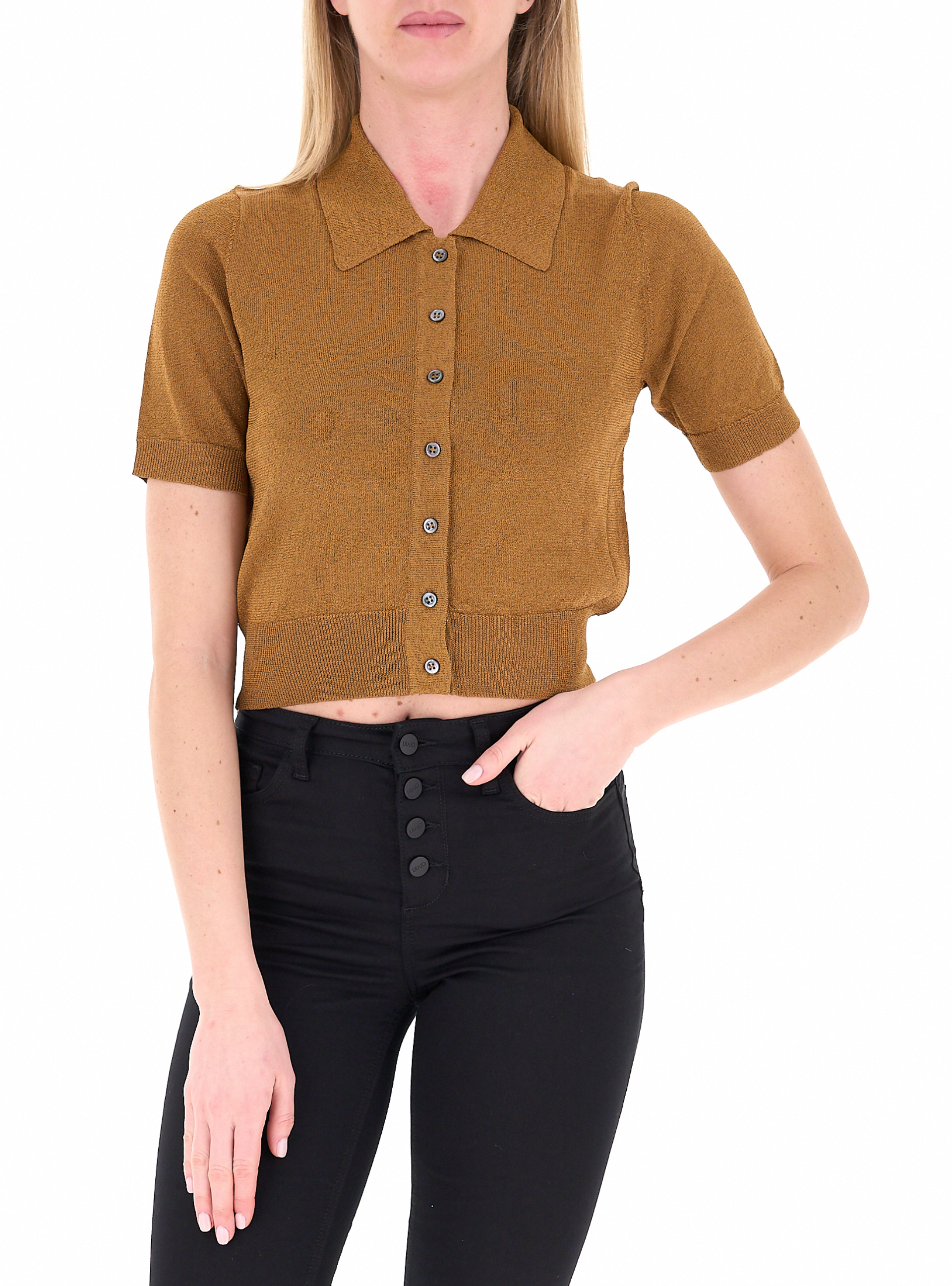 Cardigan twin-set MARRONE CHIARO