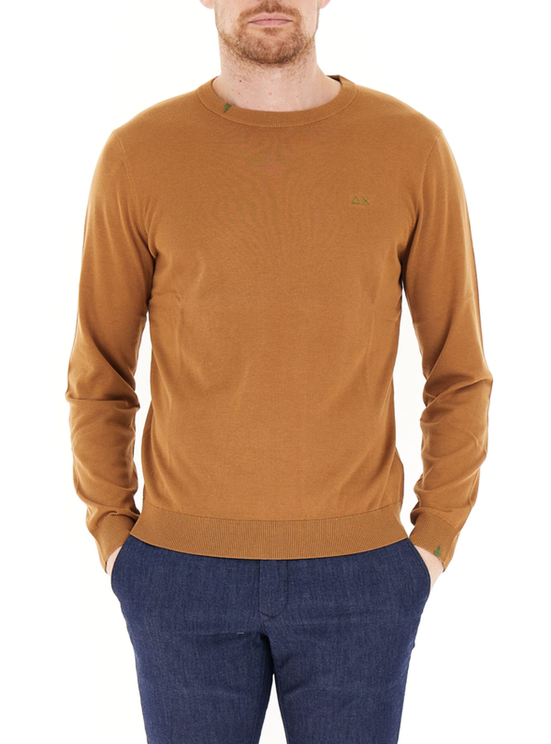 SUN68 Maglia in cotone COGNAC L
