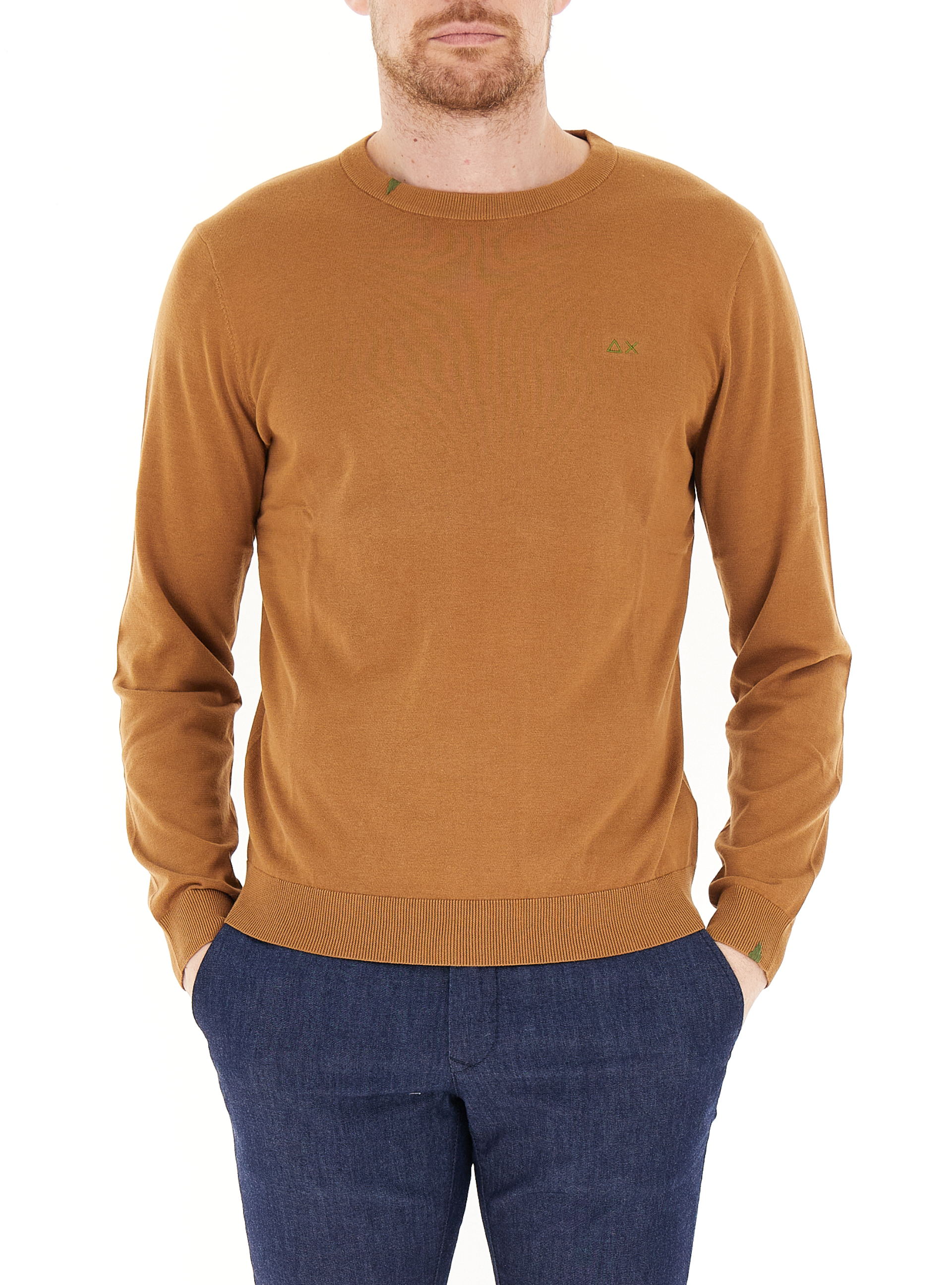 SUN68 Maglia in cotone COGNAC