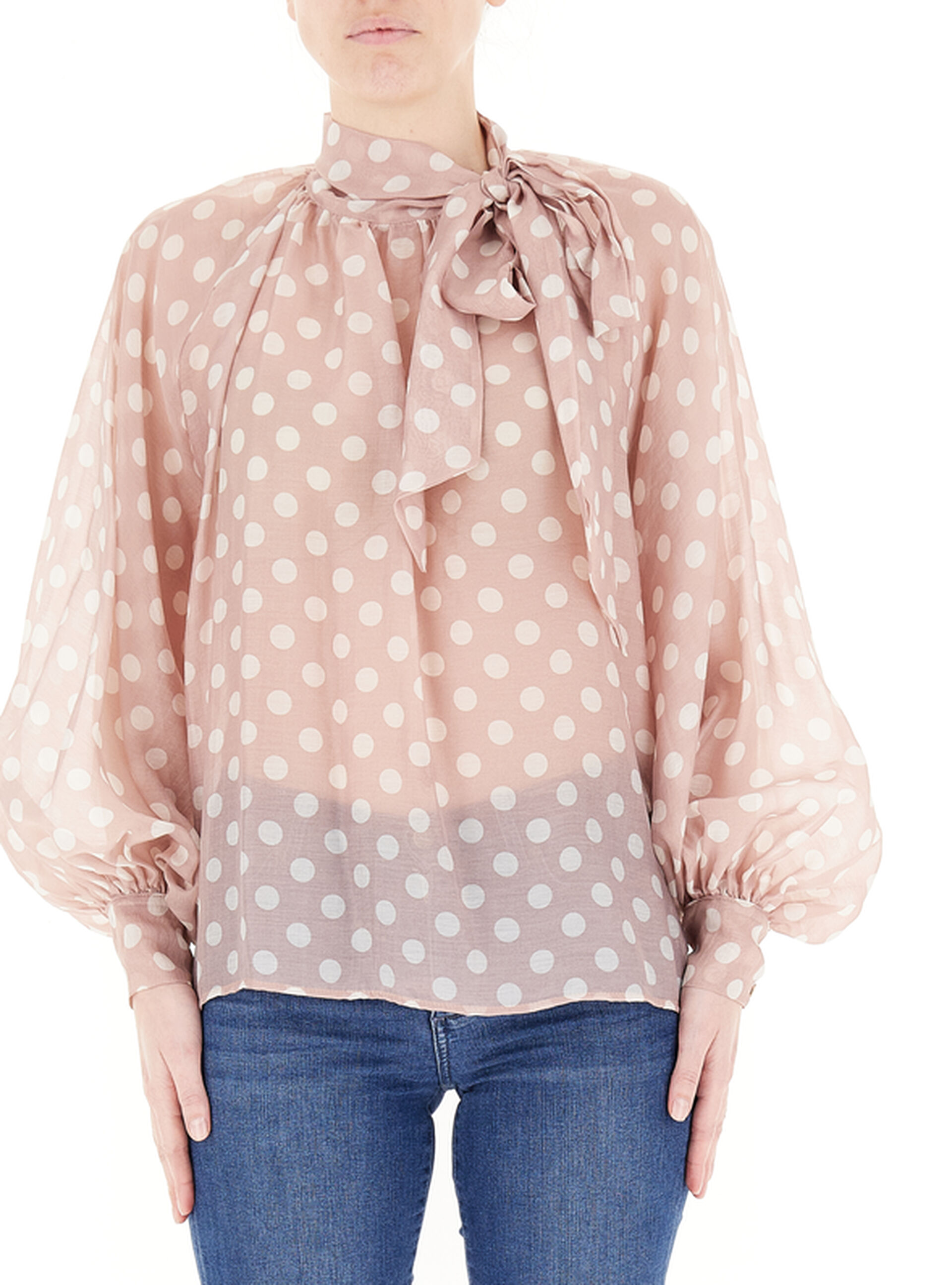 Blusa con fiocco ROSA ANTICO