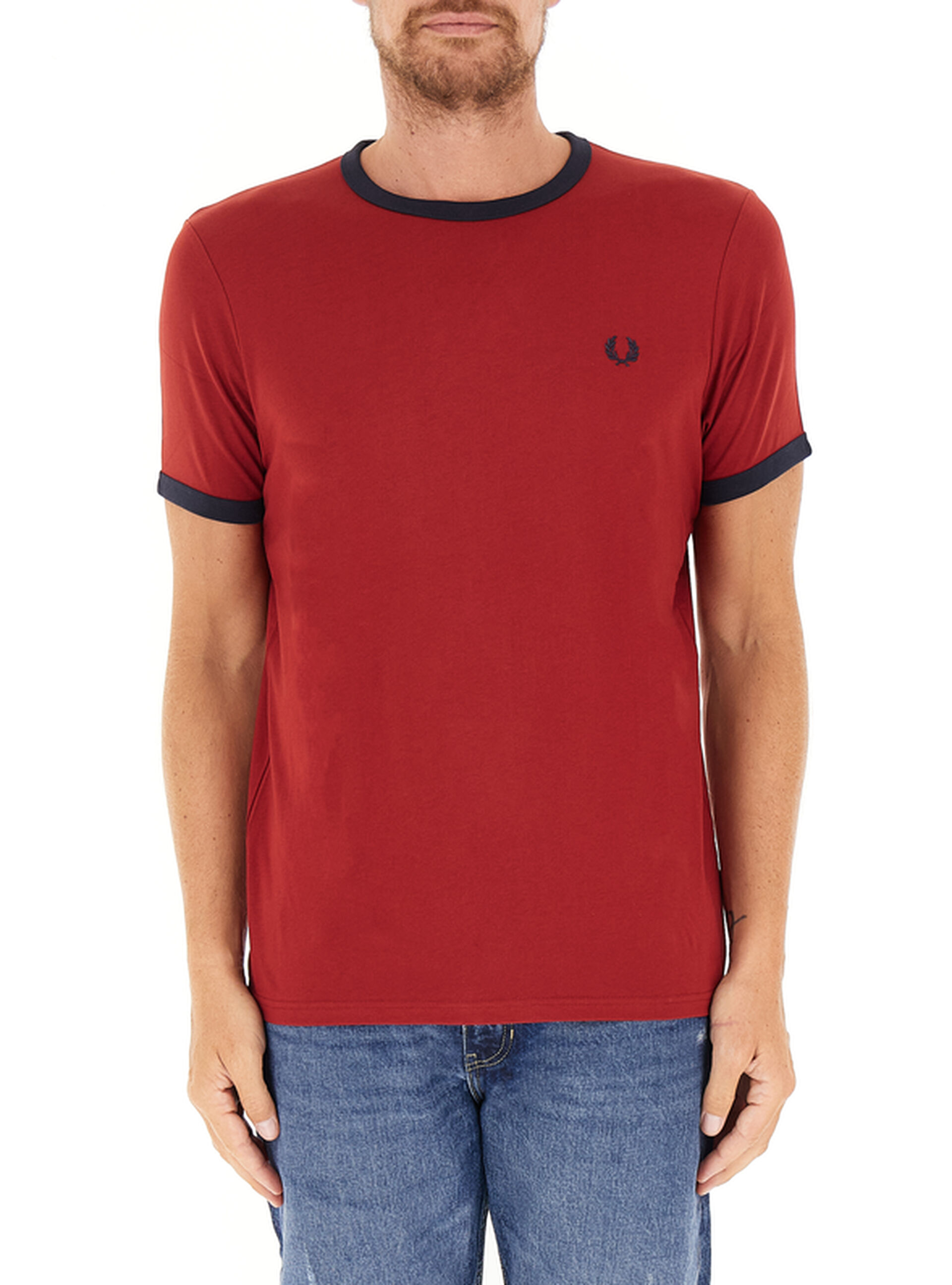 Fred Perry T-shirt in cotone ROSSO