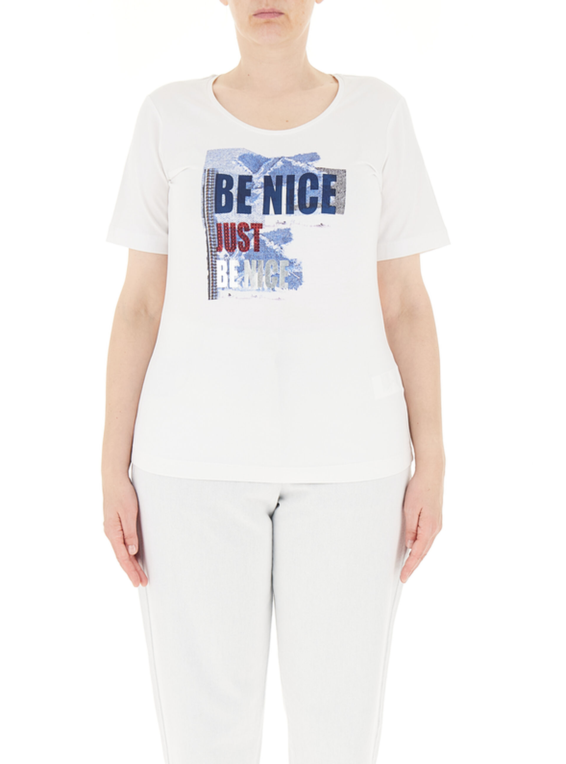 T-shirt con stampa BIANCO L