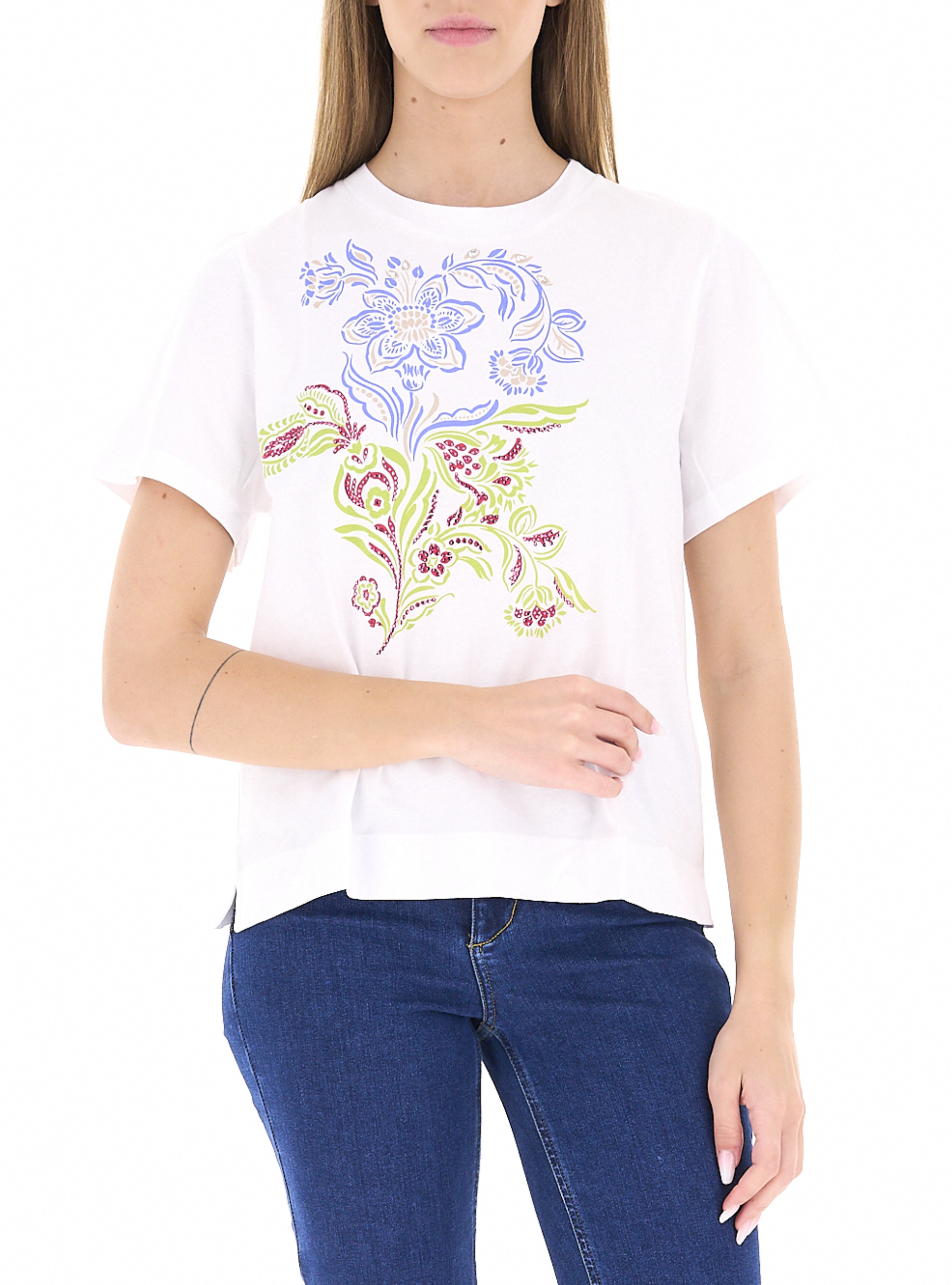 T-shirt girocollo BIANCO