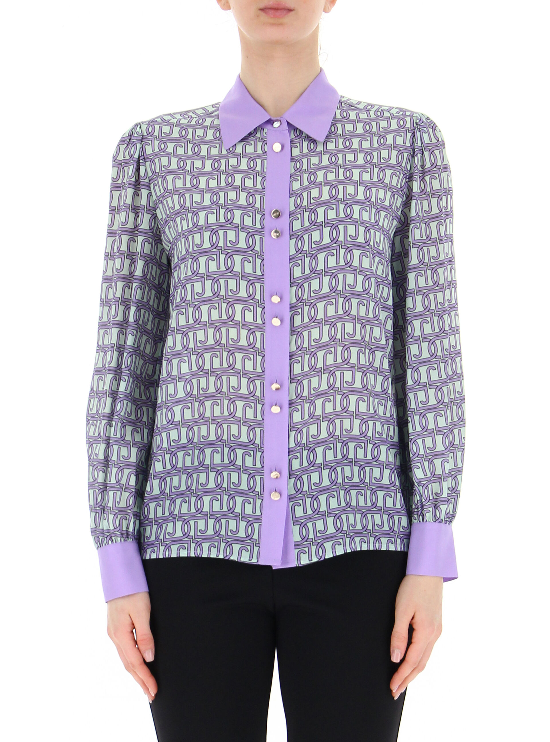 LIU JO Camicia in seta VIOLA