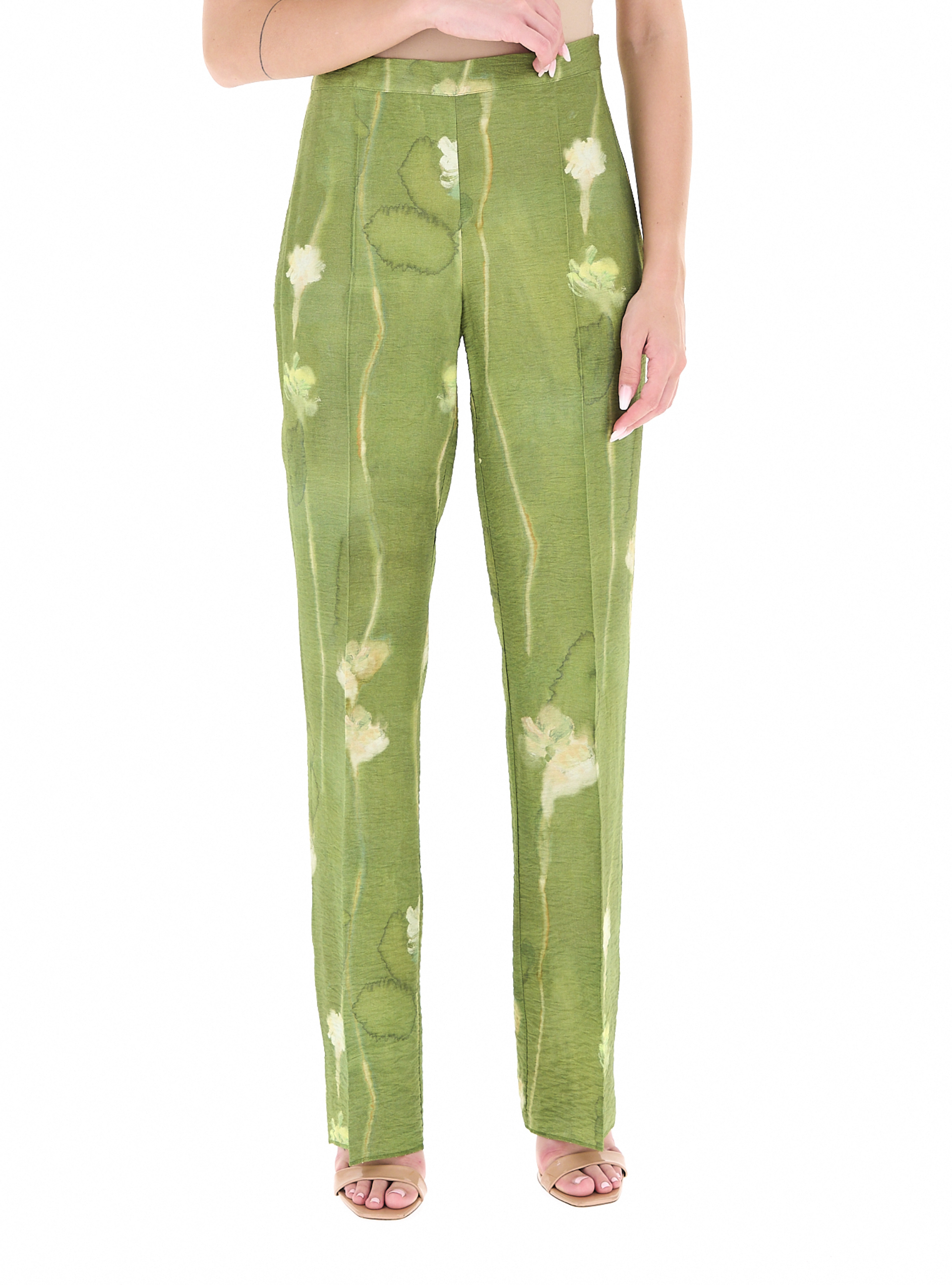 Pantalone in viscosa VERDE