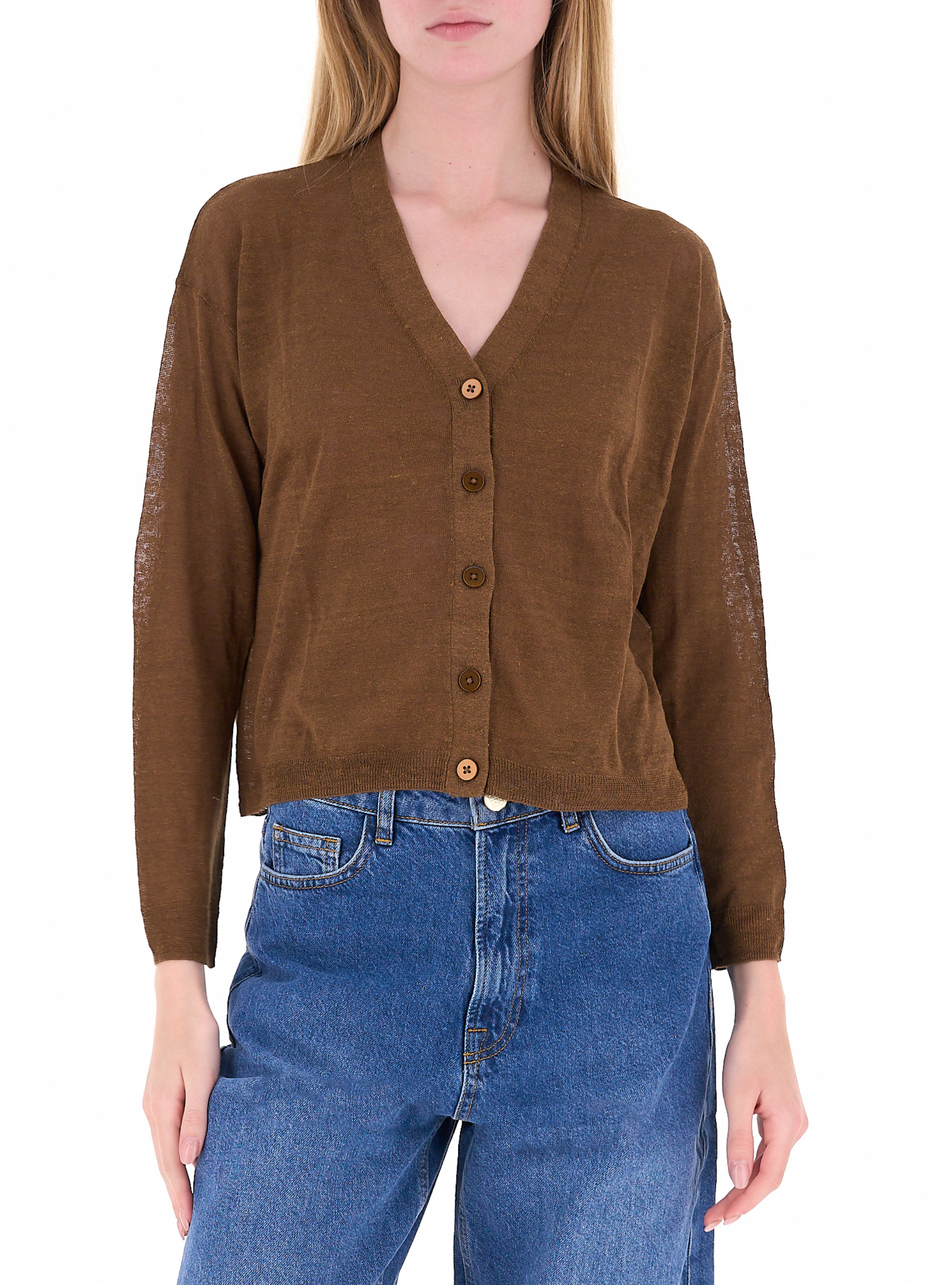 I BLUES Cardigan scollo V MARRONE