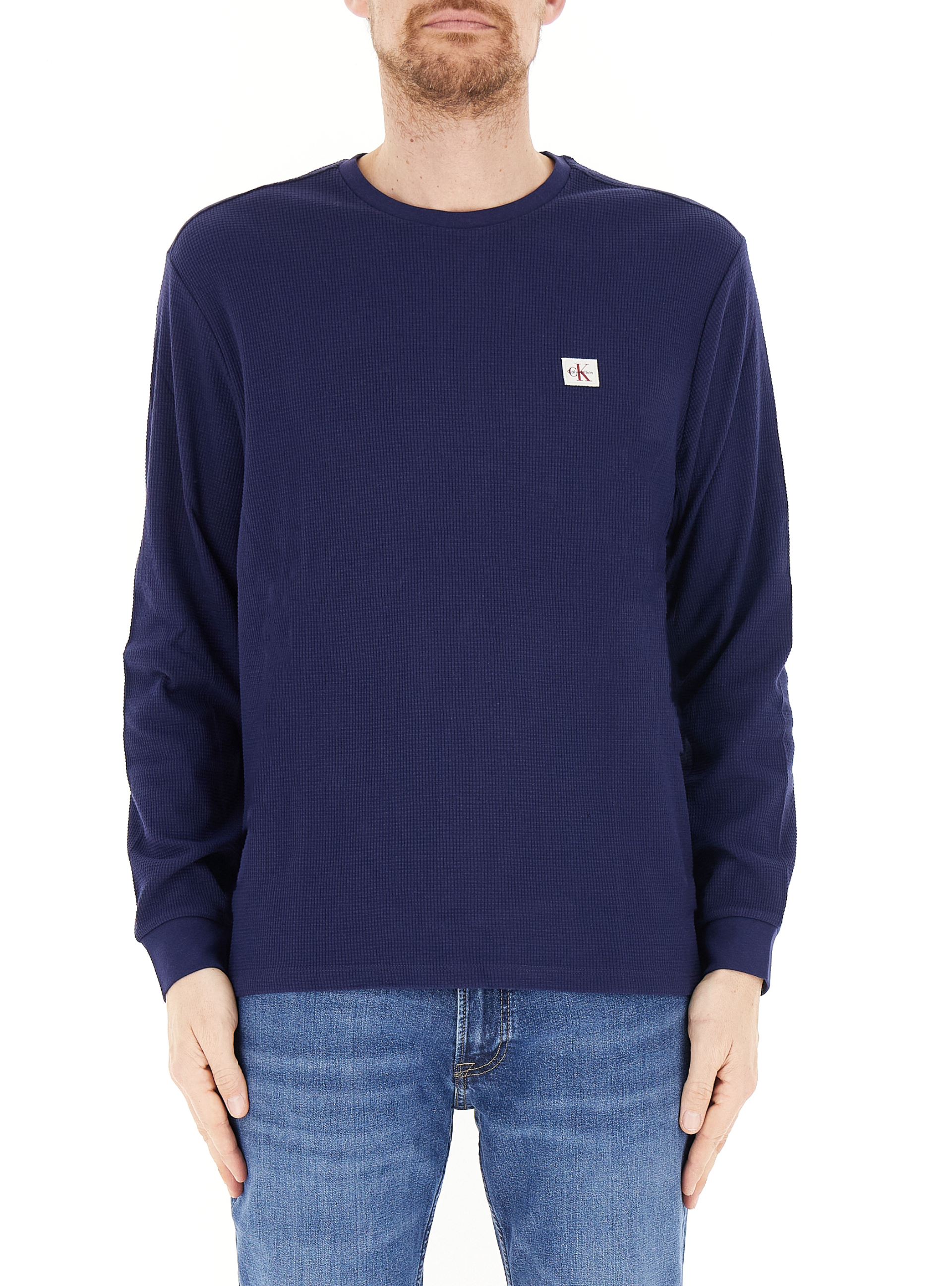 Maglia misto cotone BLU SCURO M