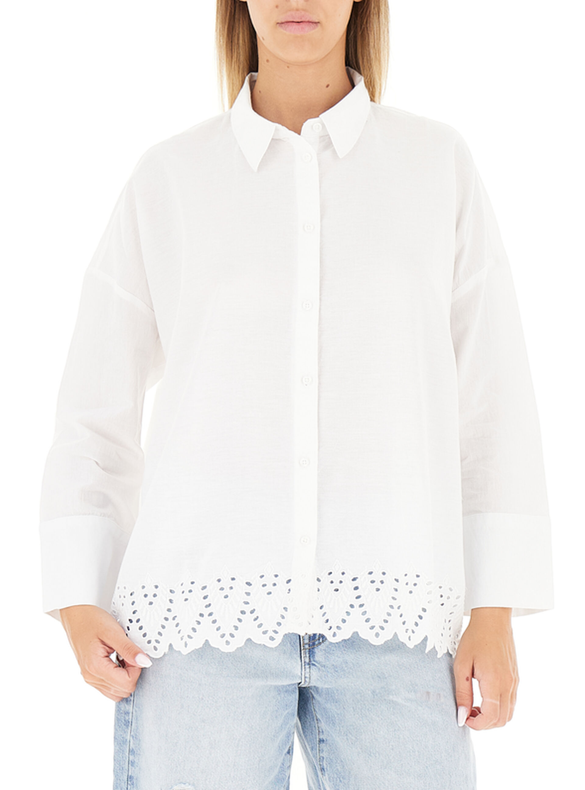 Only Camicia in cotone BIANCO