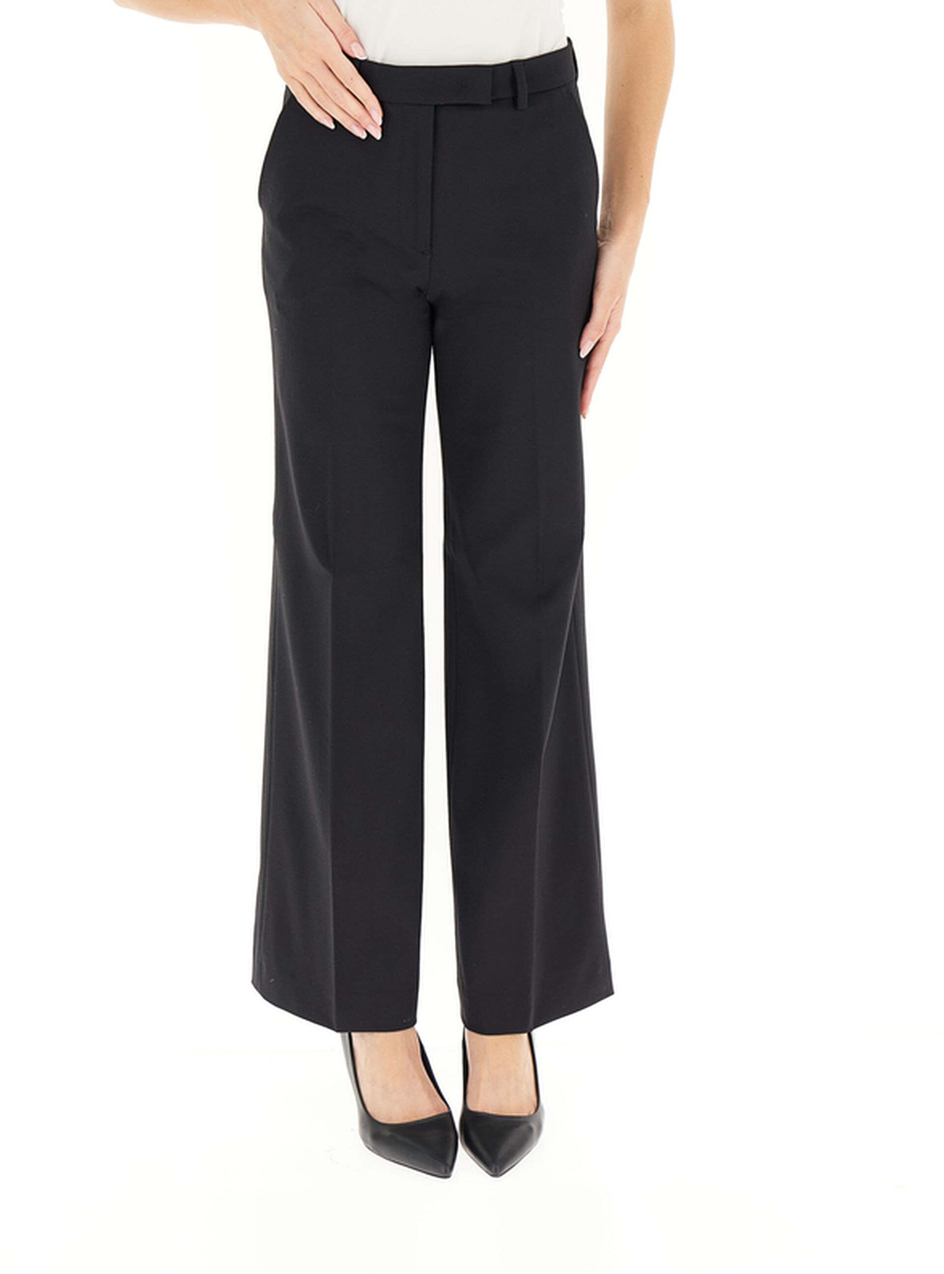 SEVENTY Pantalone misto lana NERO