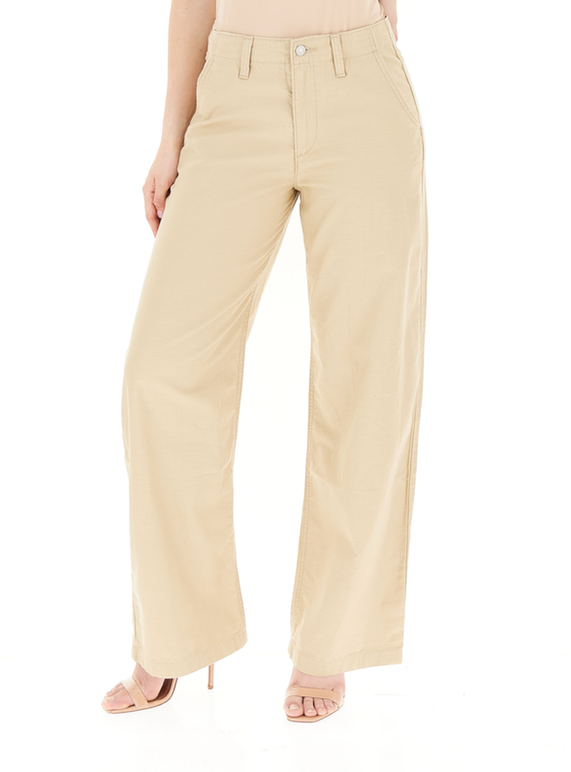 Pantalone wide leg LEVI'S BEIGE