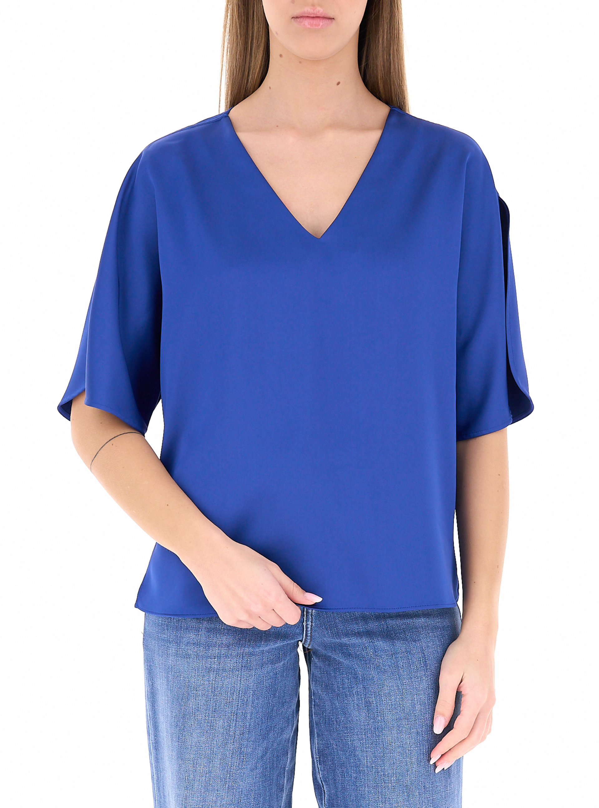 Blusa scollo V BLU 48
