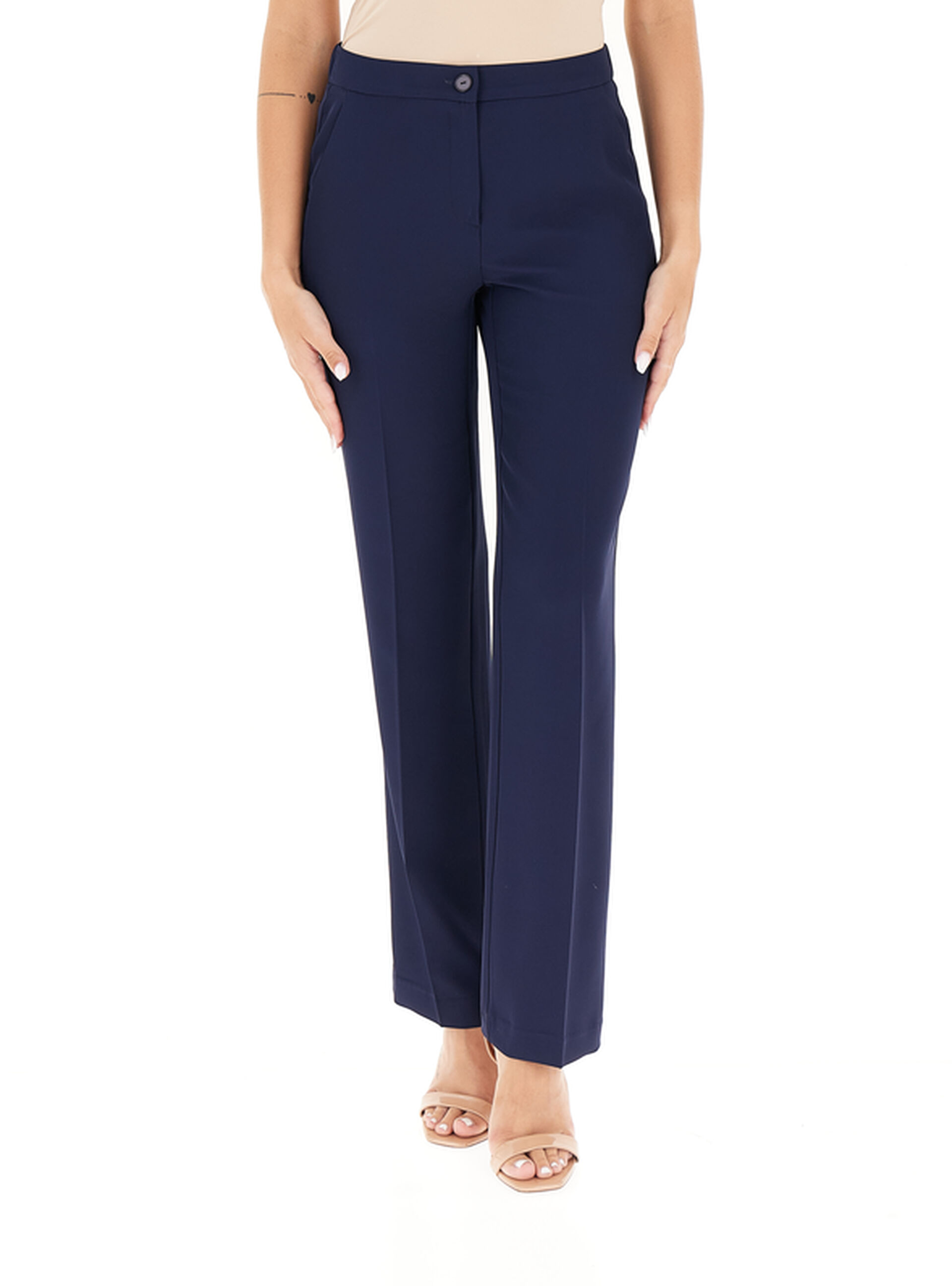 Pantalone wide leg BLU NAVY 40