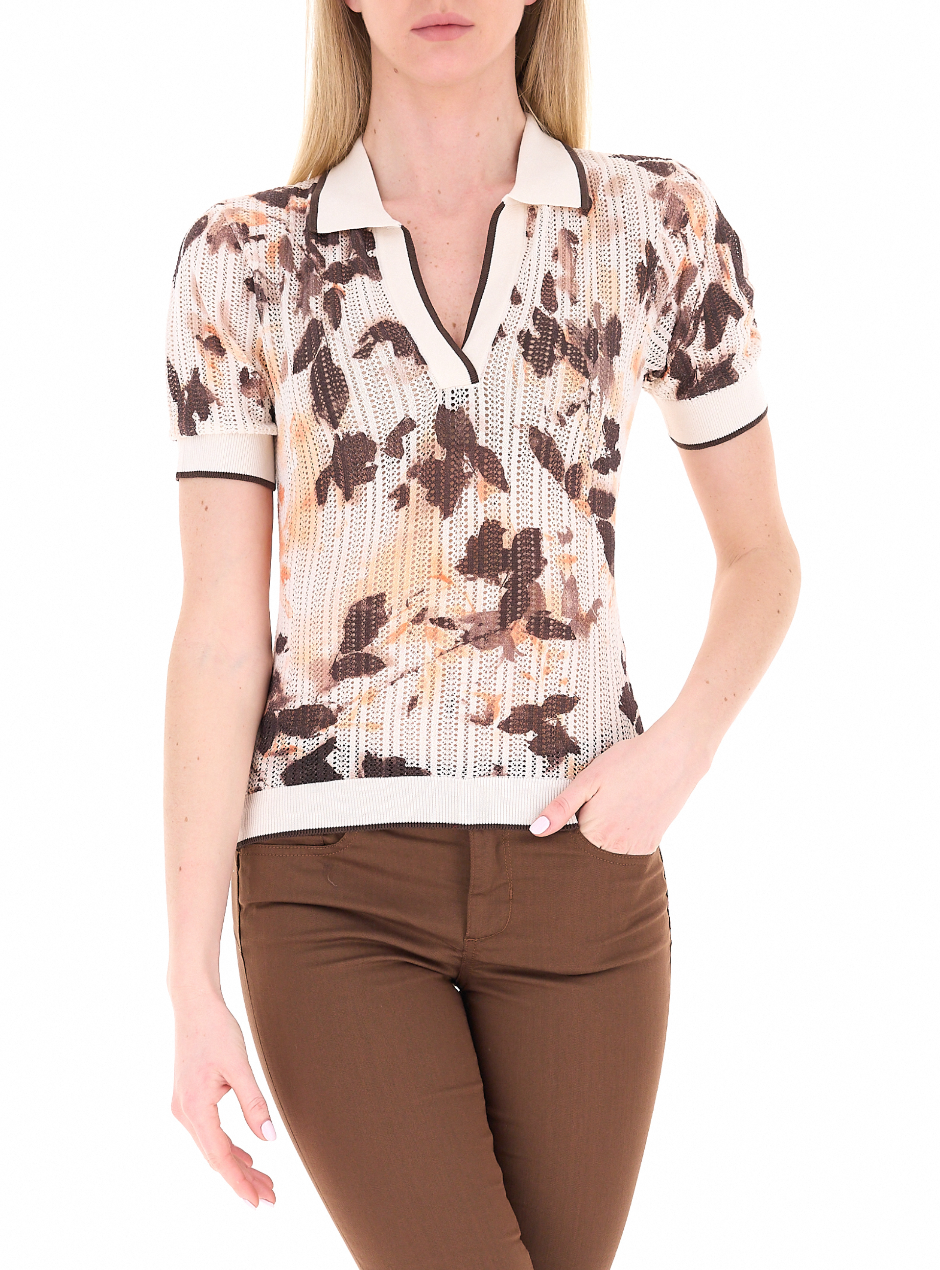Polo maniche corte SPORT MARRONE S