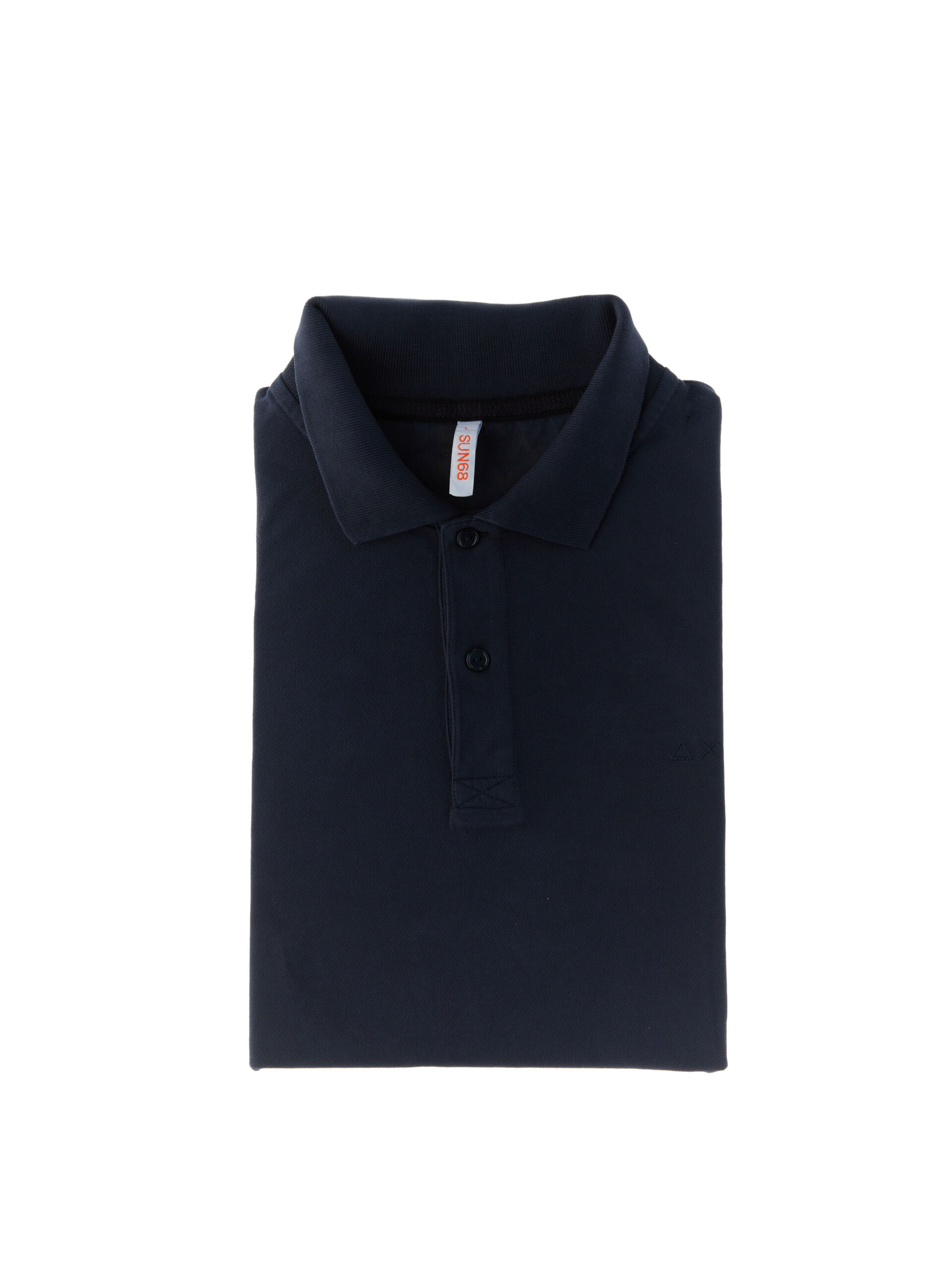 SUN68 Polo in piqué BLU NOTTE
