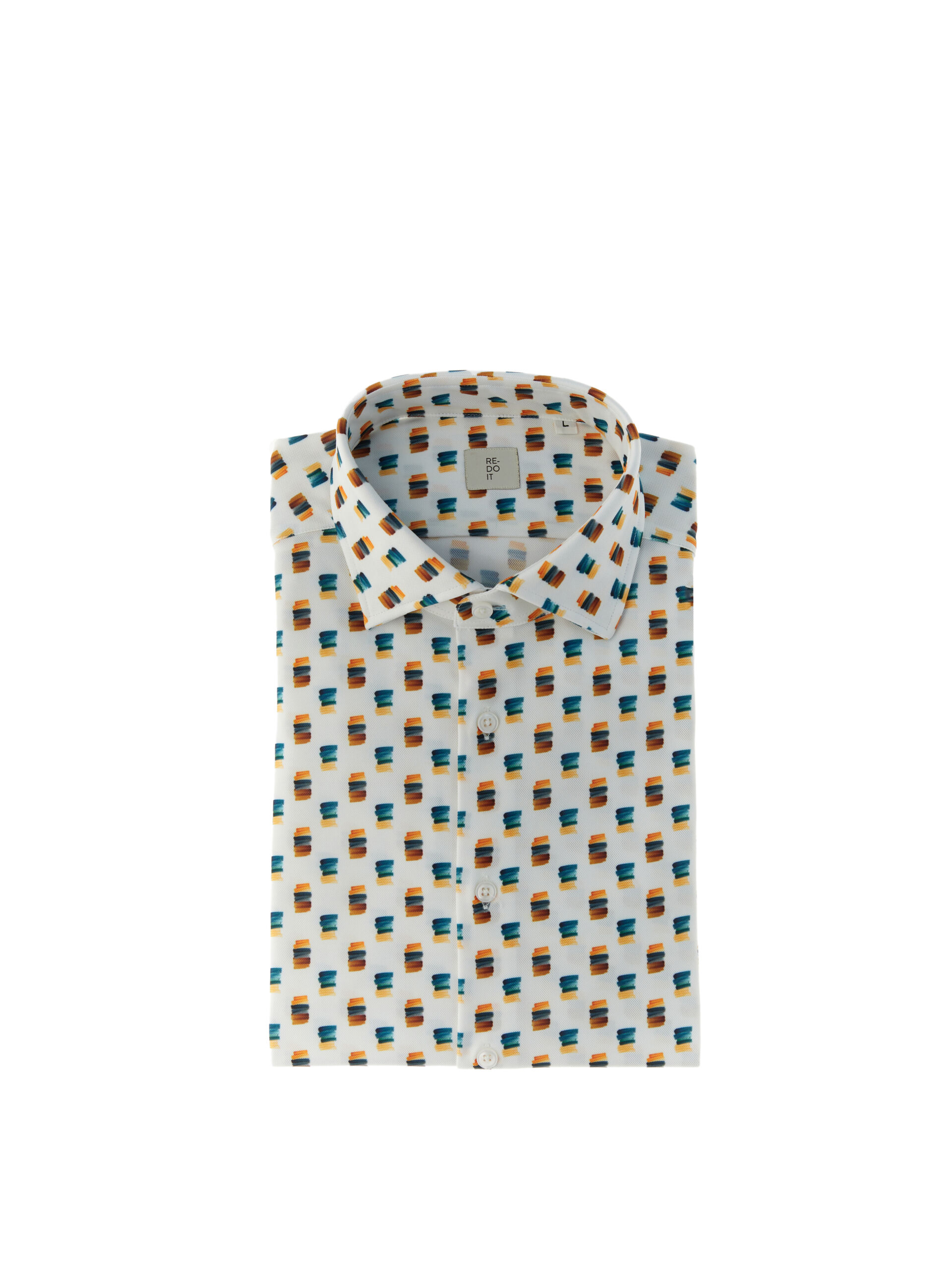 Camicia con fantasia CELESTE