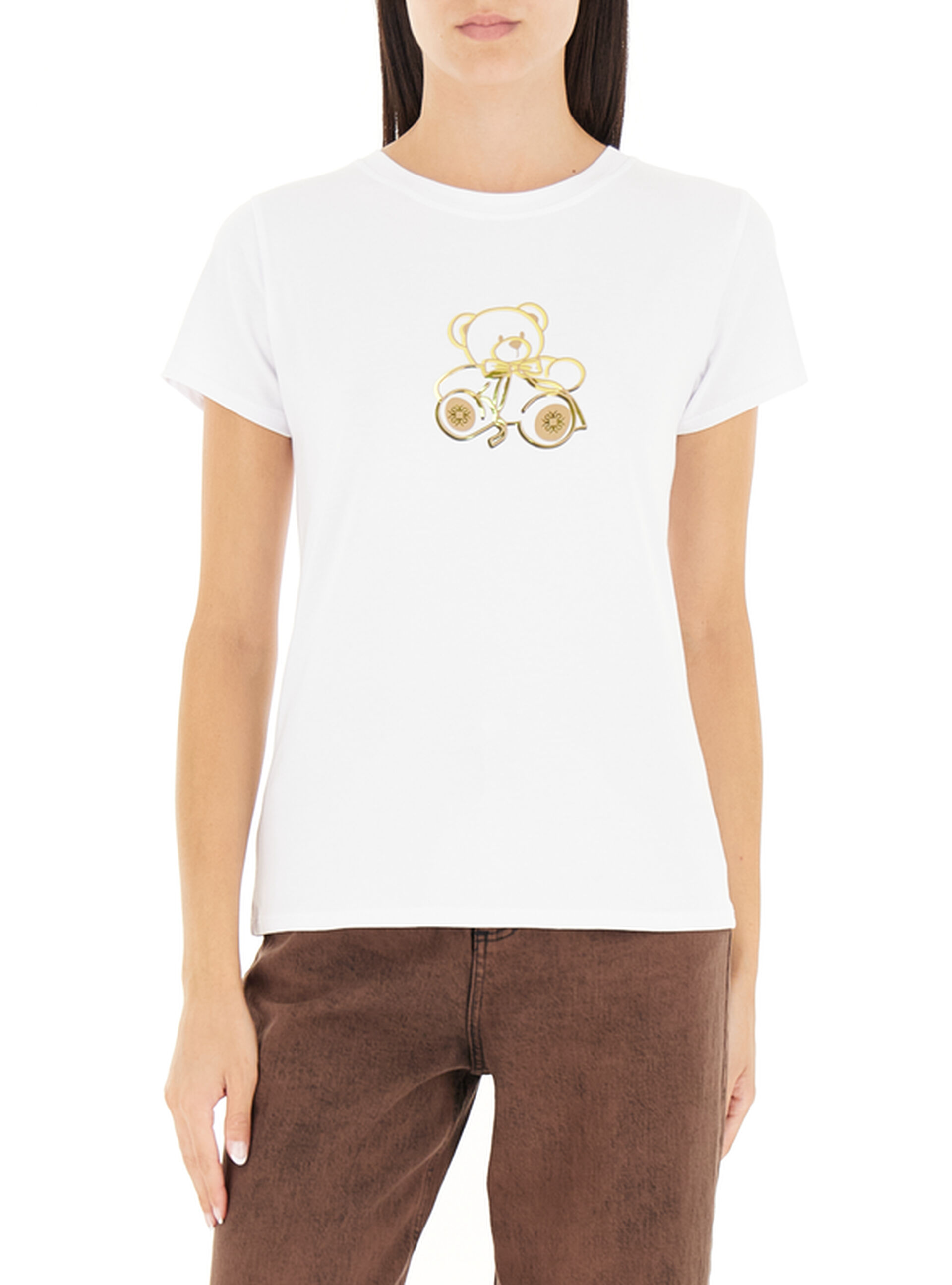 T-shirt girocollo BIANCO M