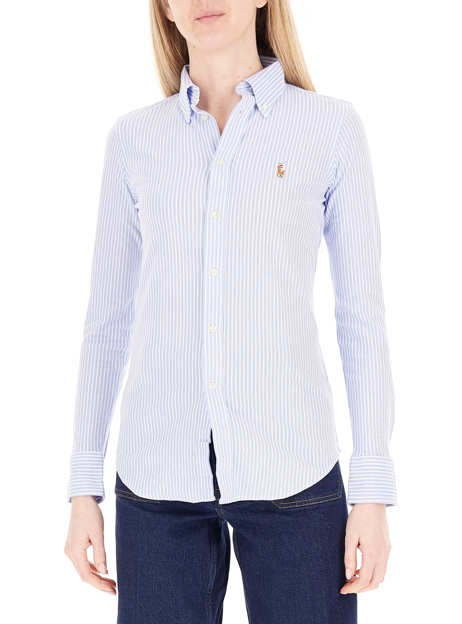 Camicia a righe POLO AZZURRO OXFORD