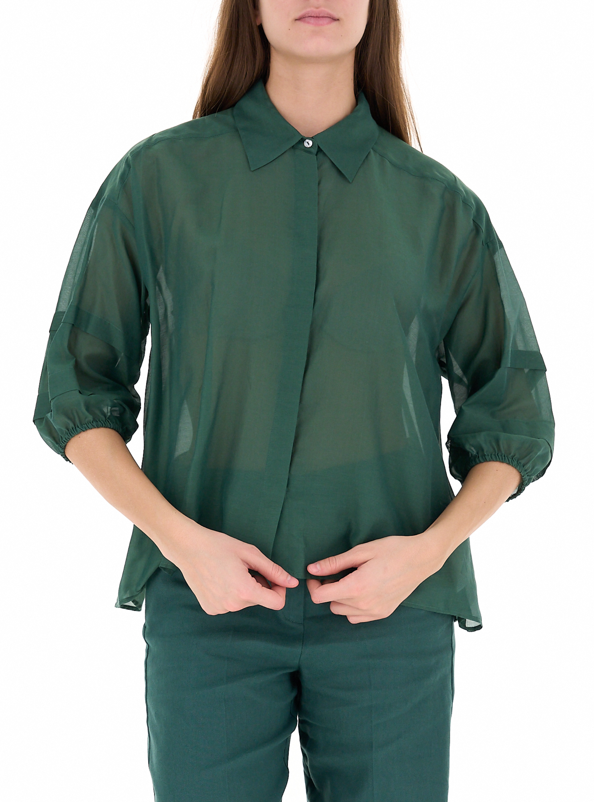 I BLUES Blusa misto seta VERDE 42