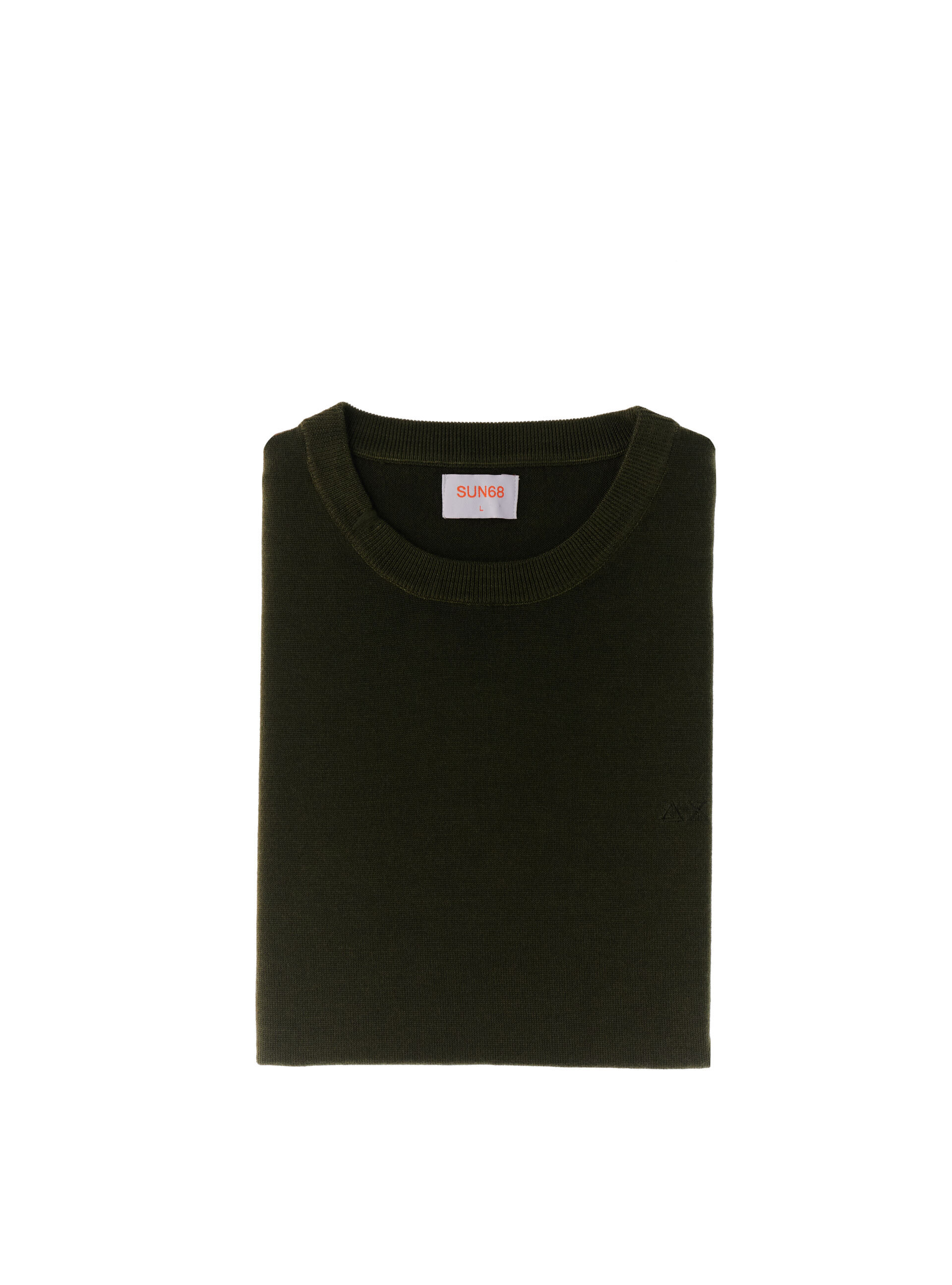 Maglione lana merino VERDE OLIVA XXL